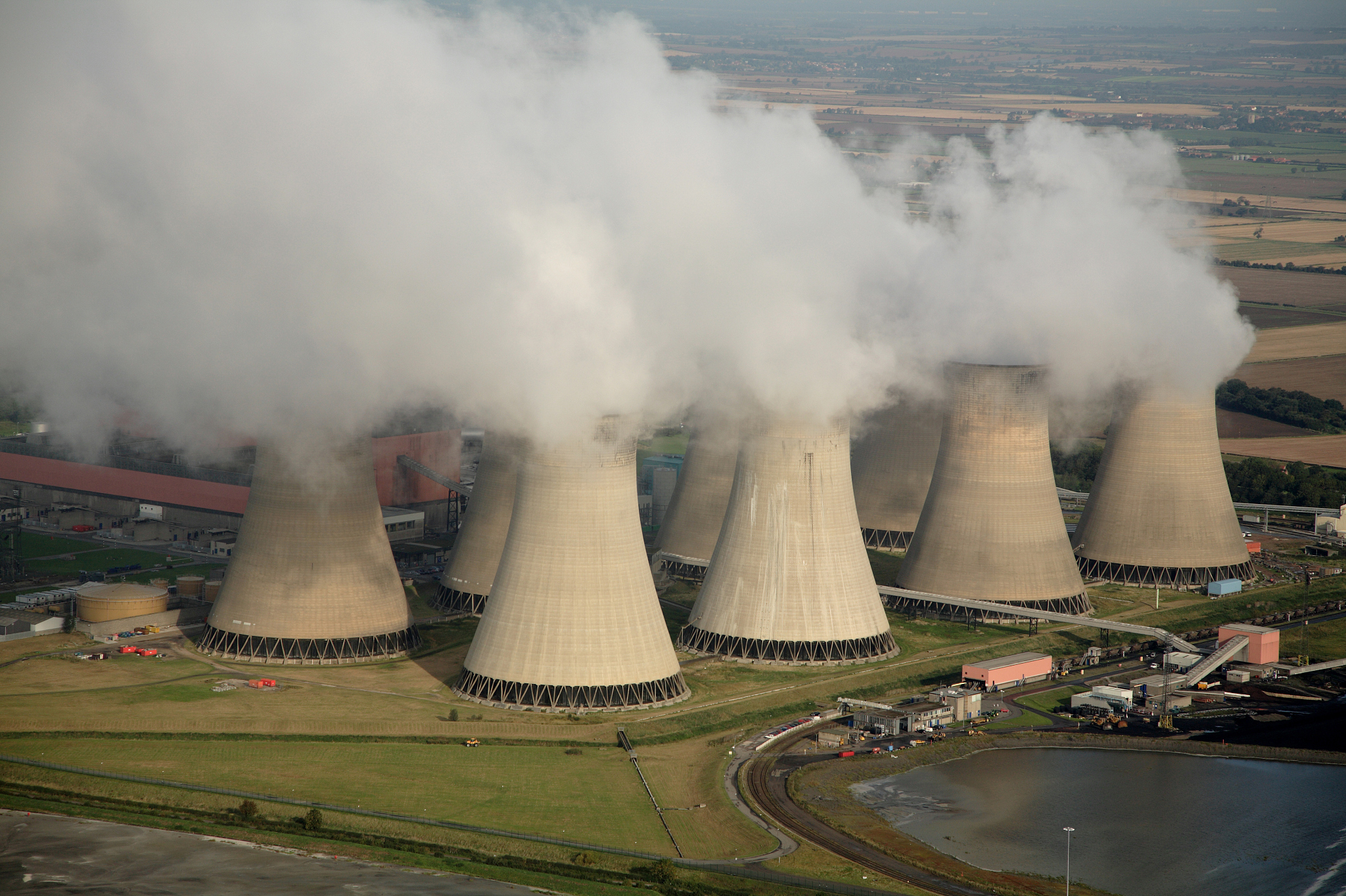 aerial of power station