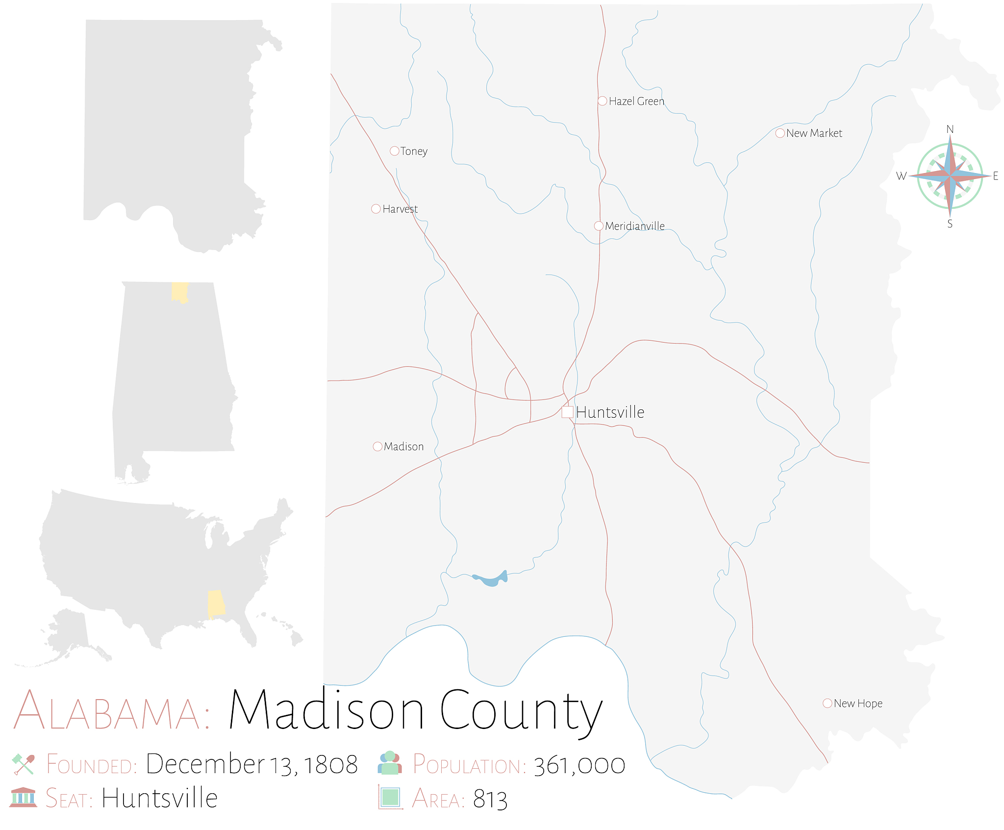 map madison county in alabama