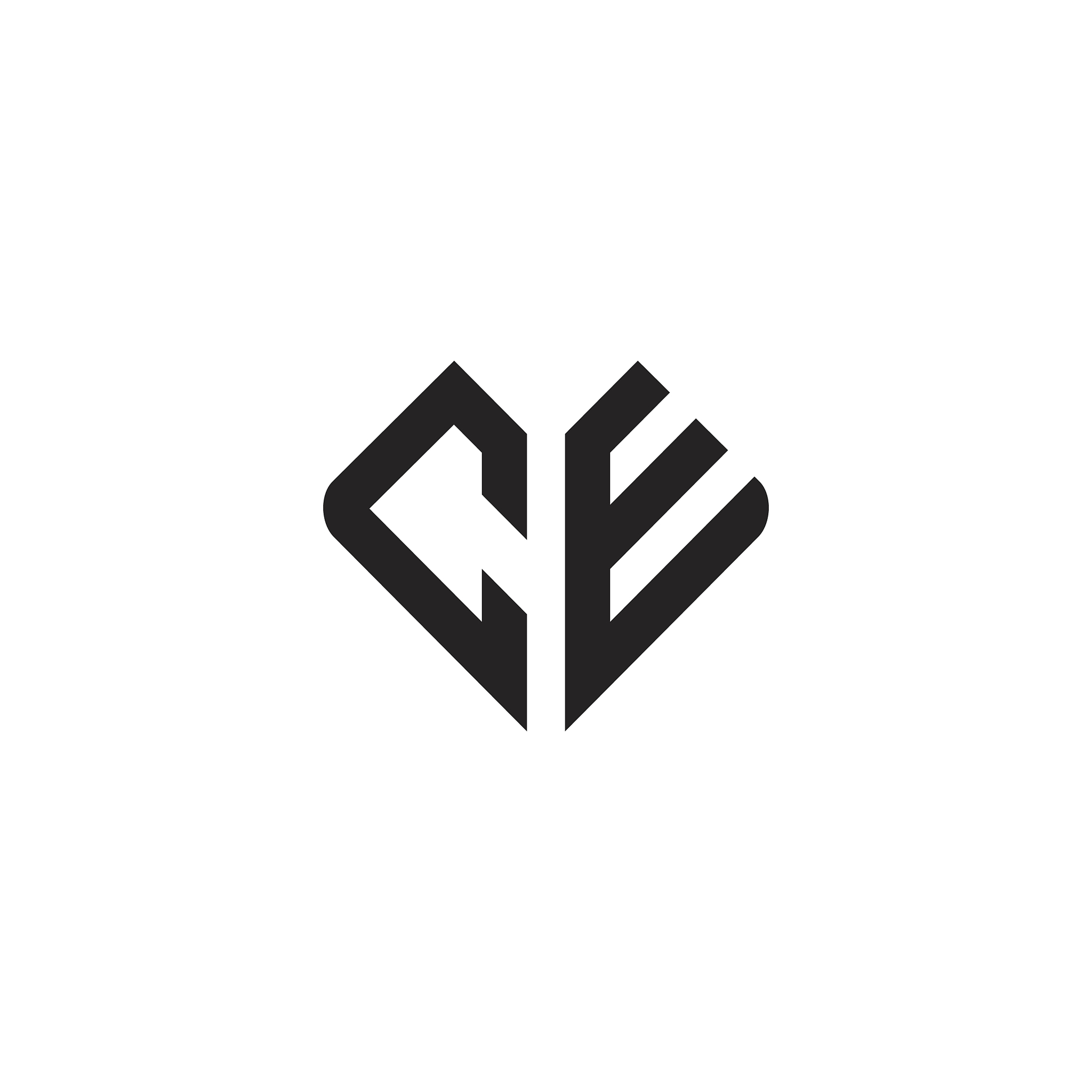 ce letter logo icon design template elements