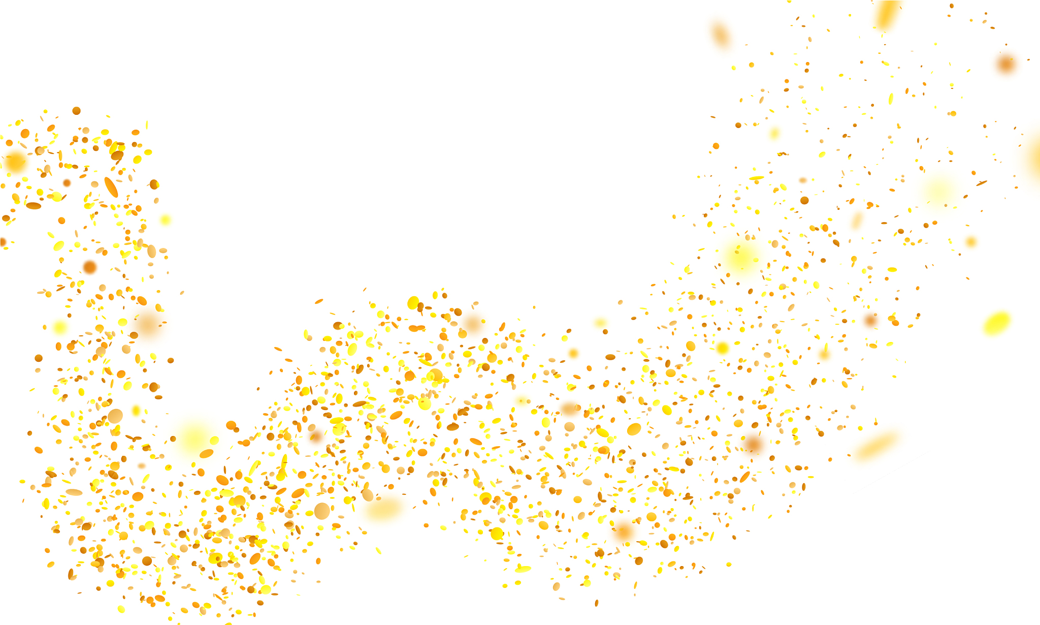 golden flying confetti holiday background