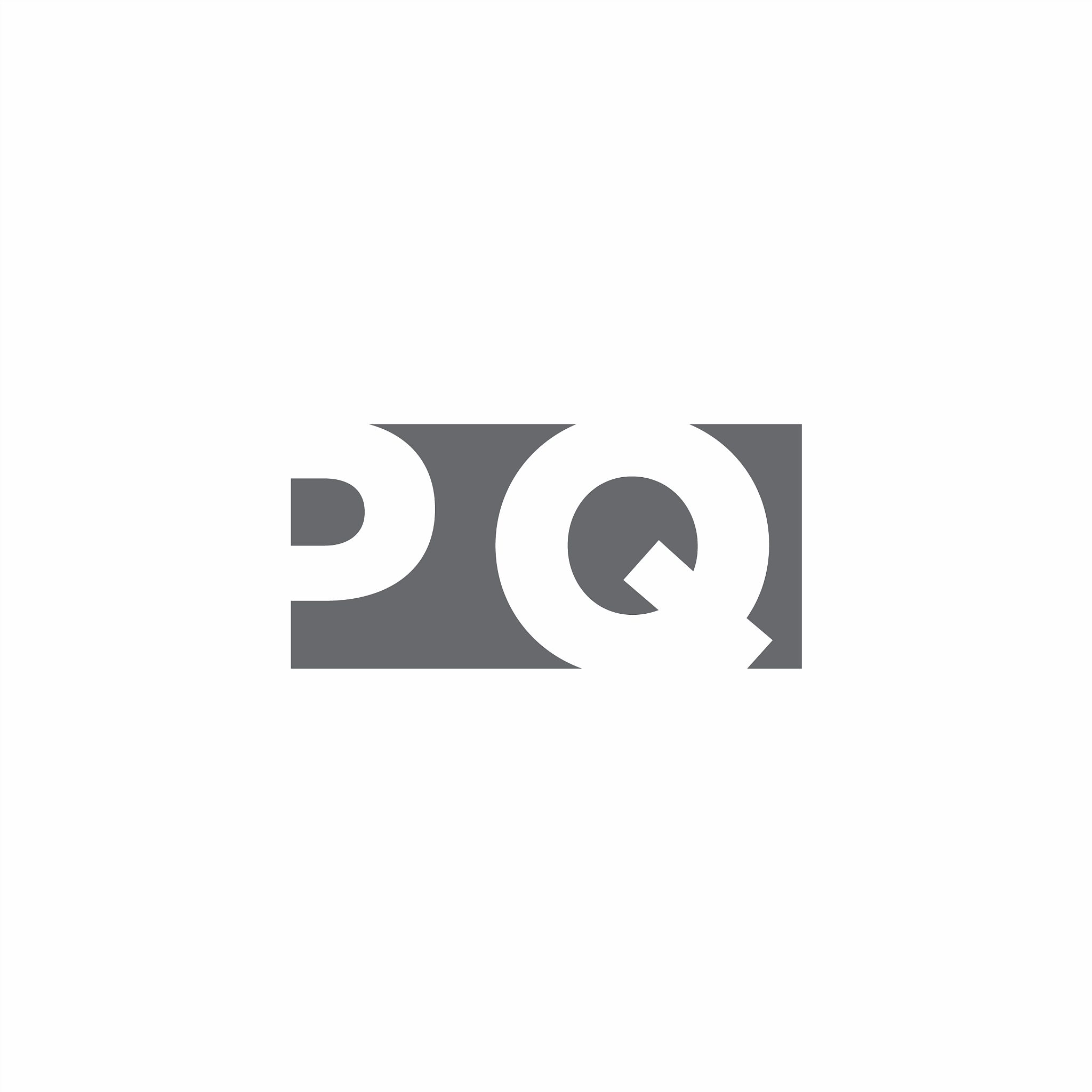 pq logo monogram with negative space style design