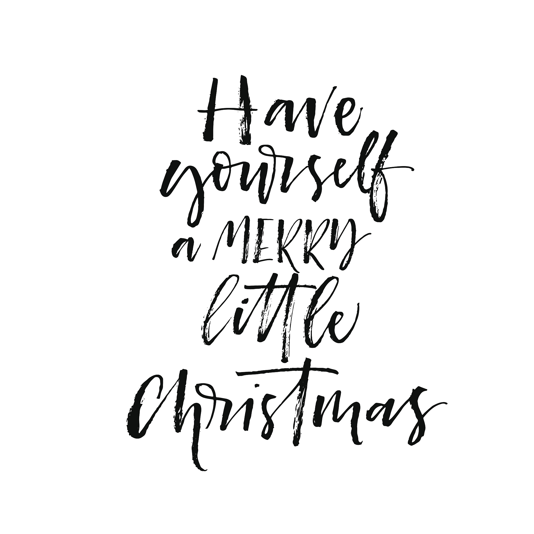 have yourself a merry little christmas postcard.
