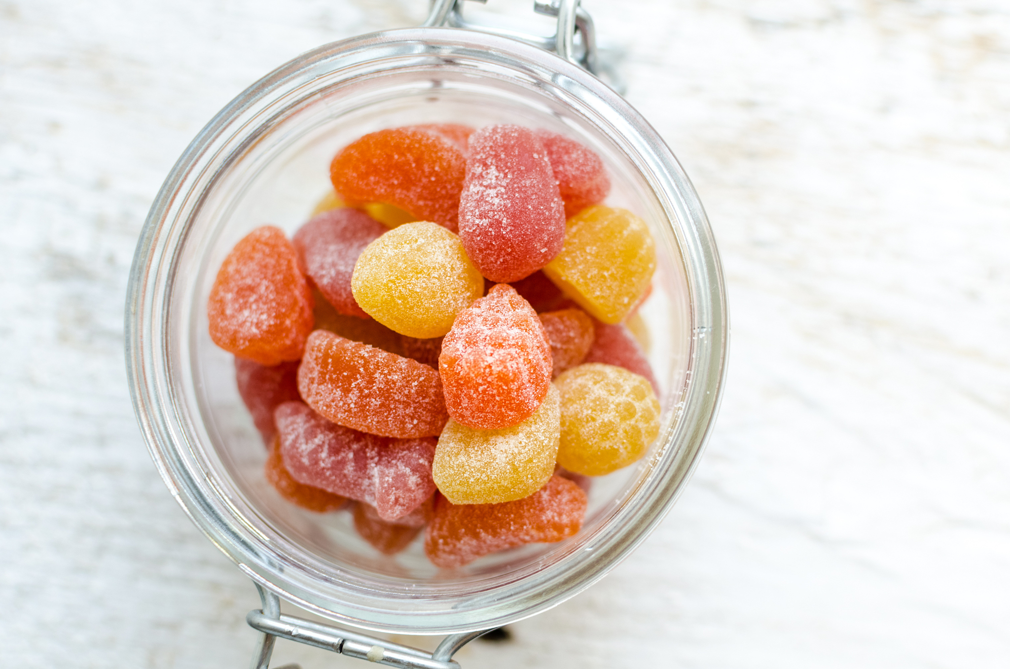 vitamins gummy in the glass jar