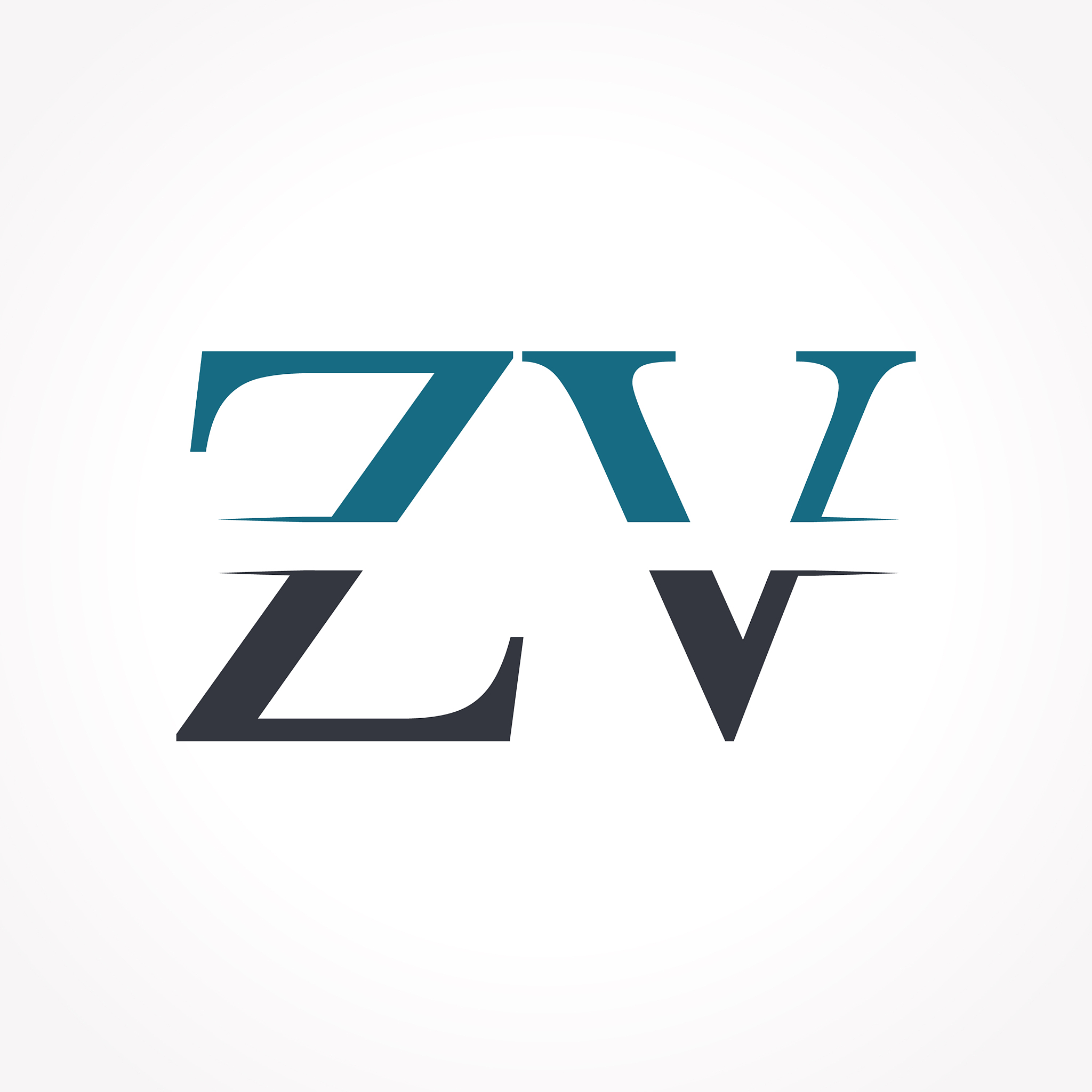 initial zv logo design template creative letter