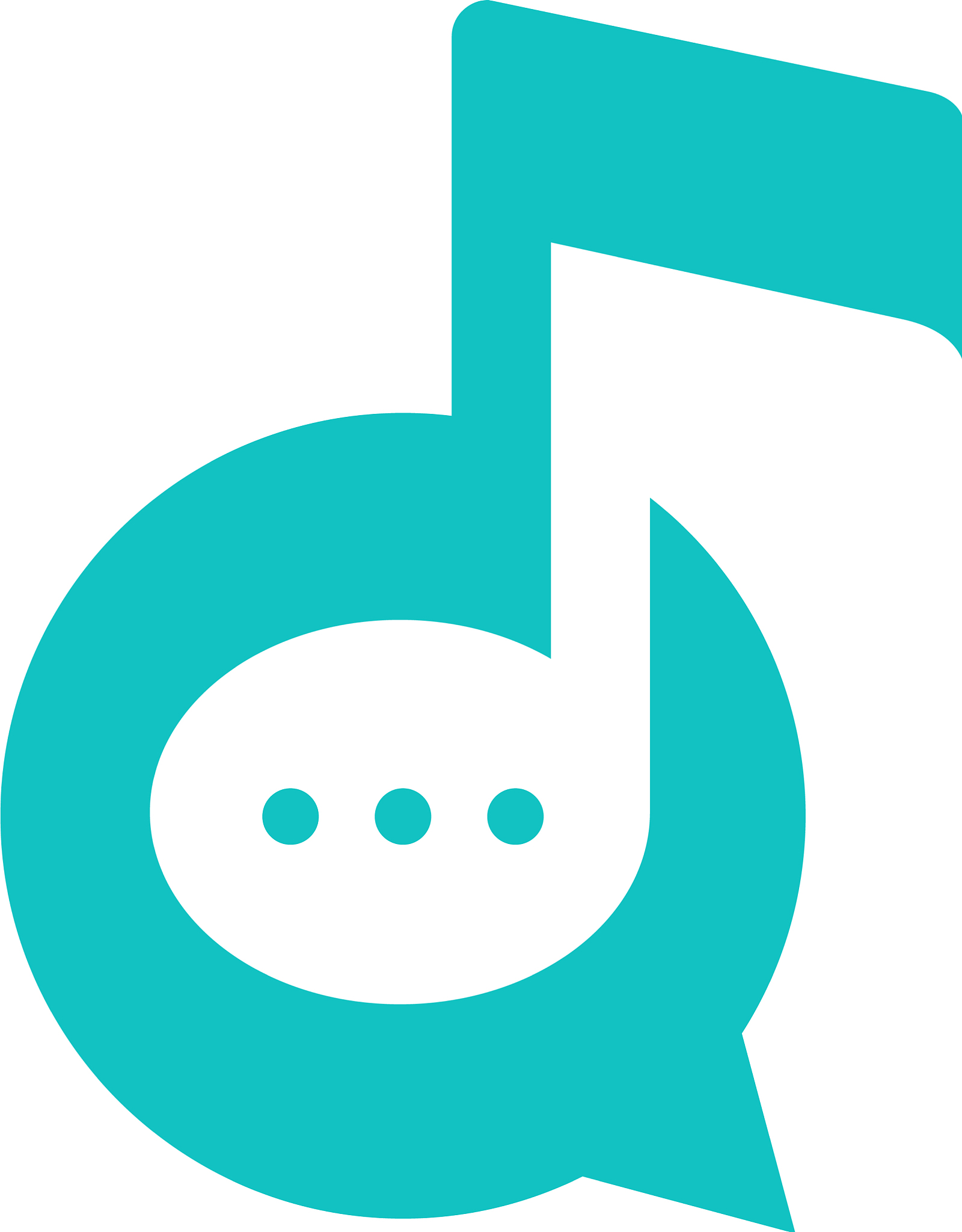 chat music logo icon design