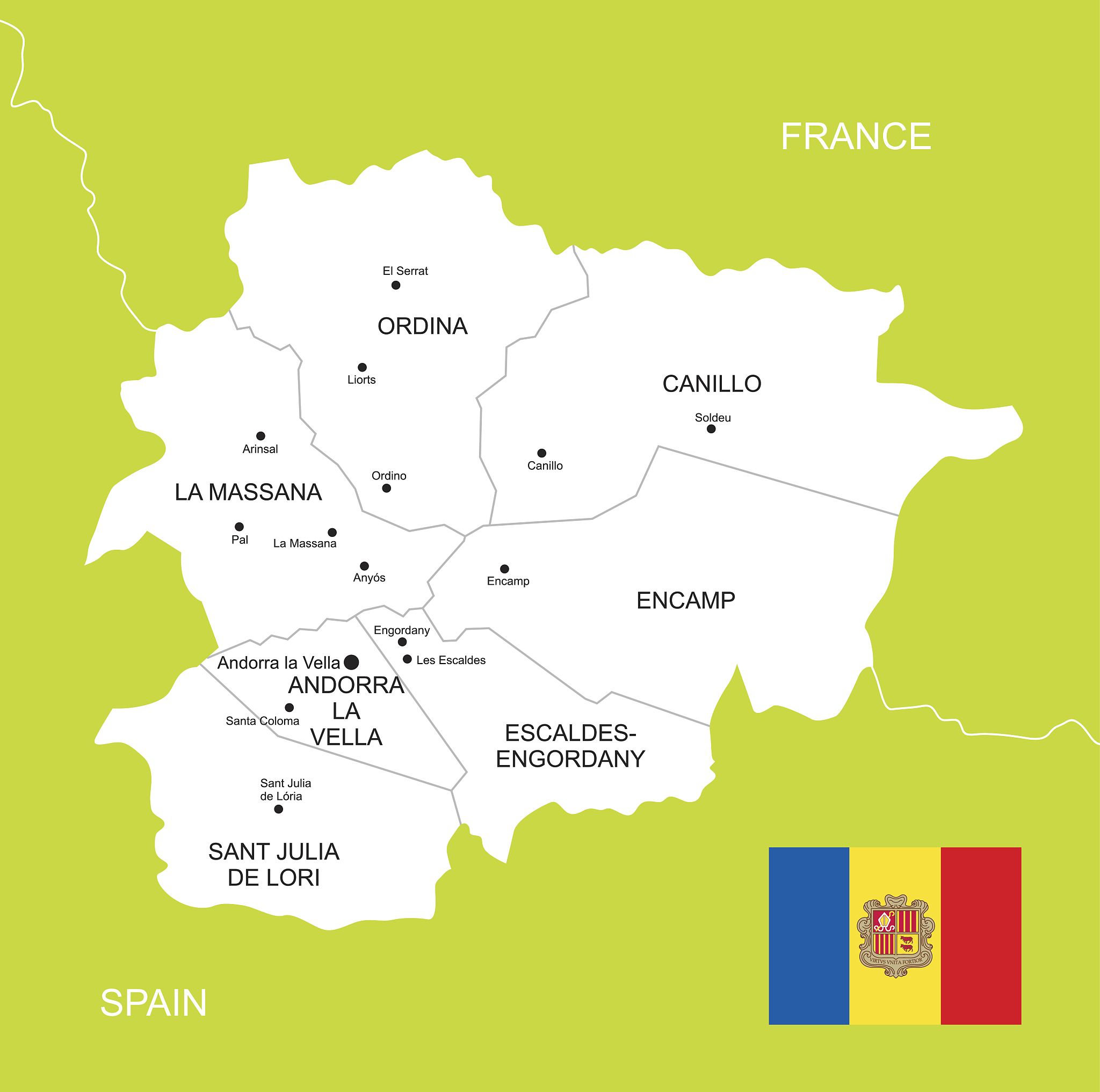map of andorra