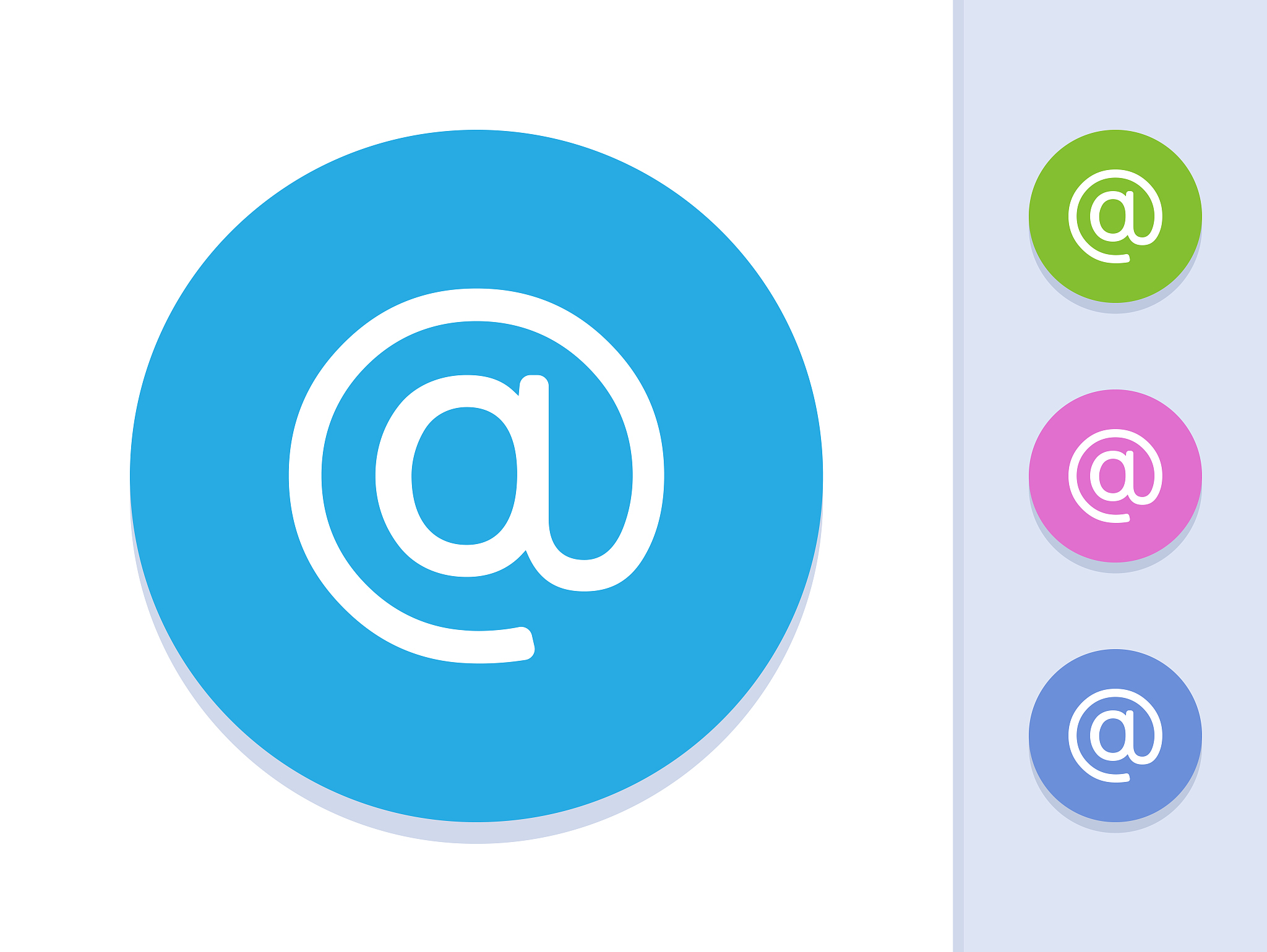 at sign - simple icons