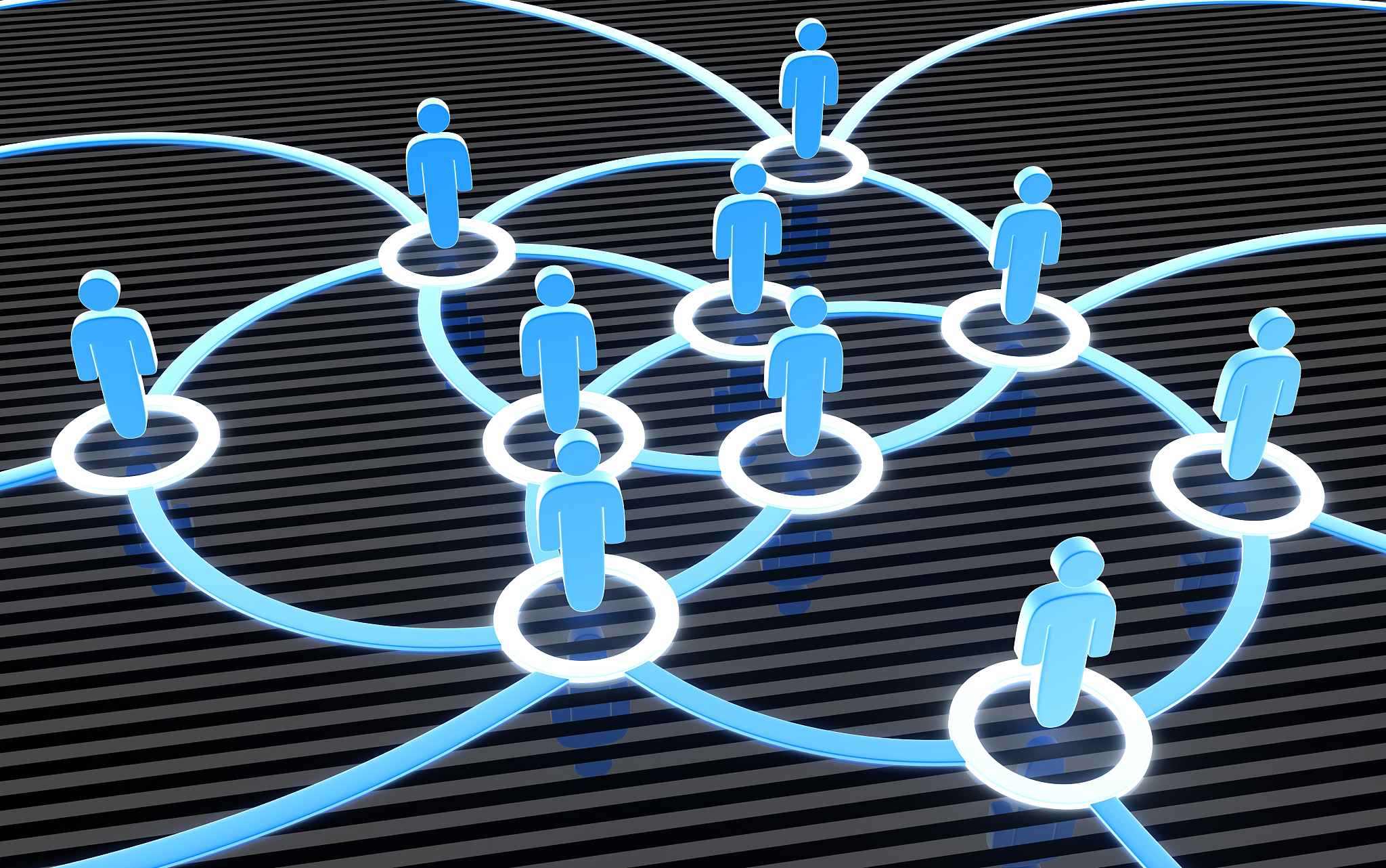 social network blue