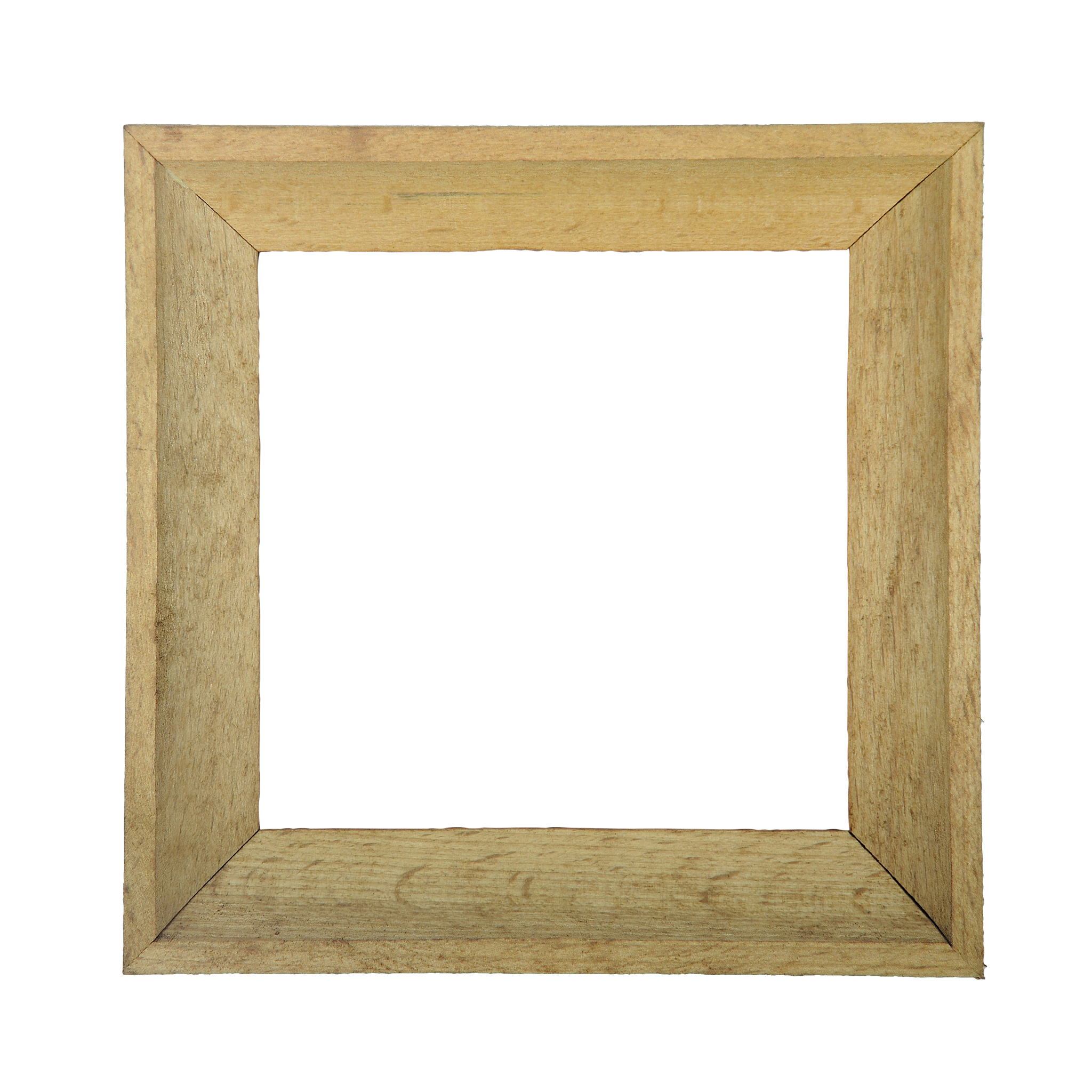 wooden photo frame isolated on white background
