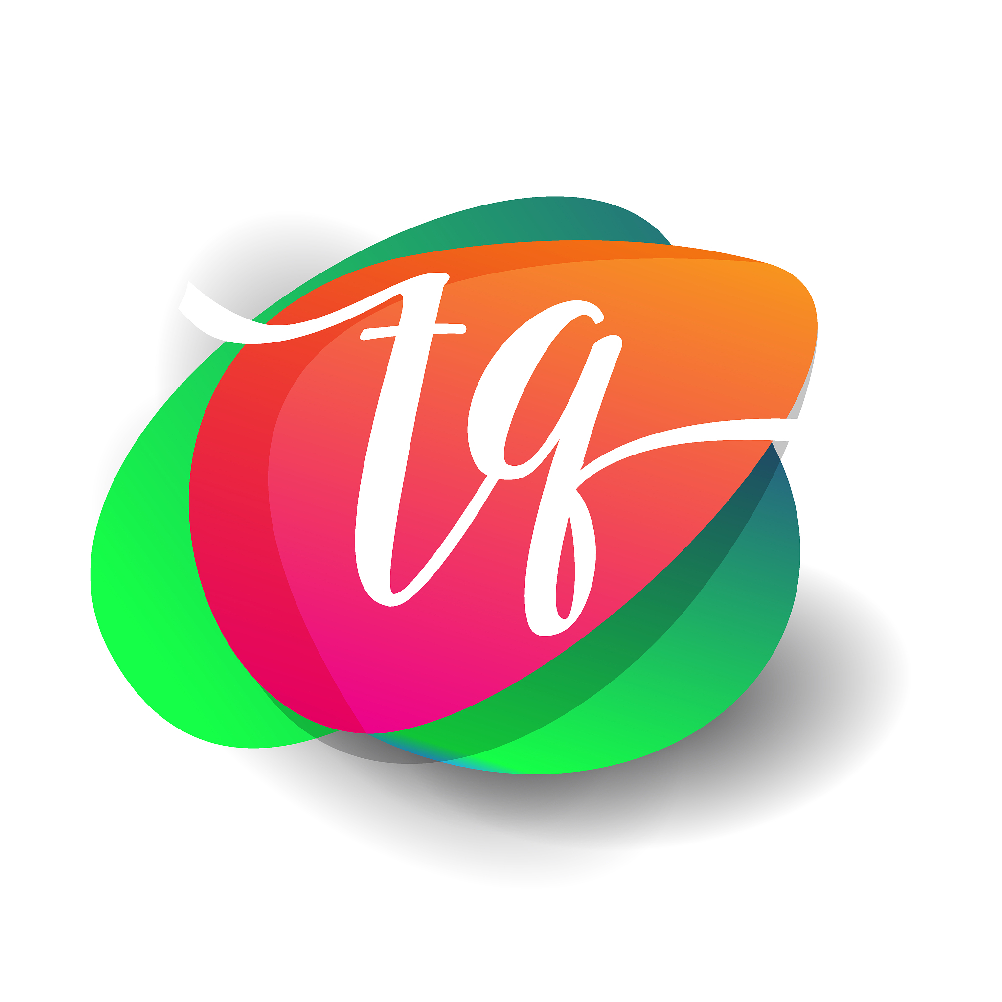 icon button with colorful splash and alphabet