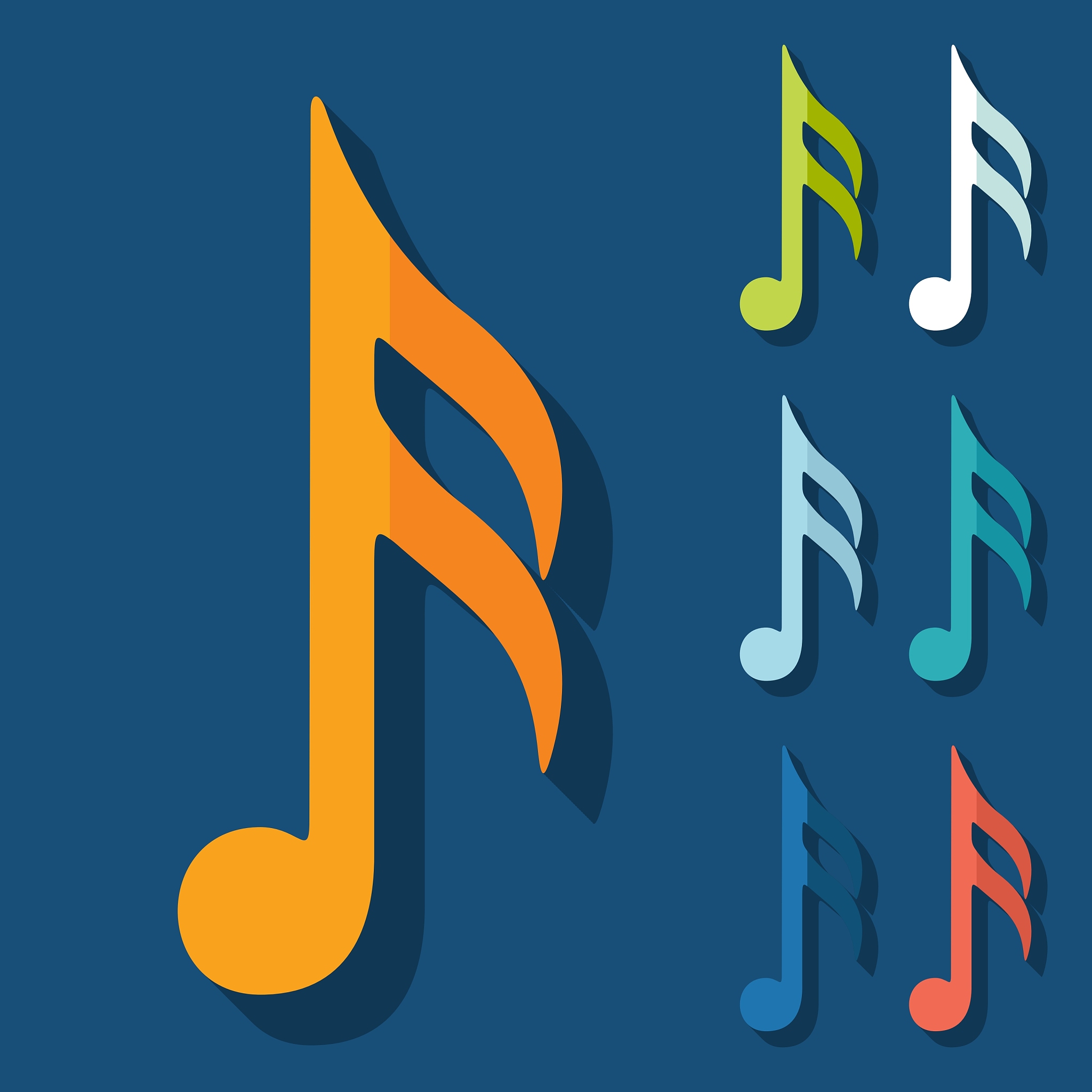 flat design musical note