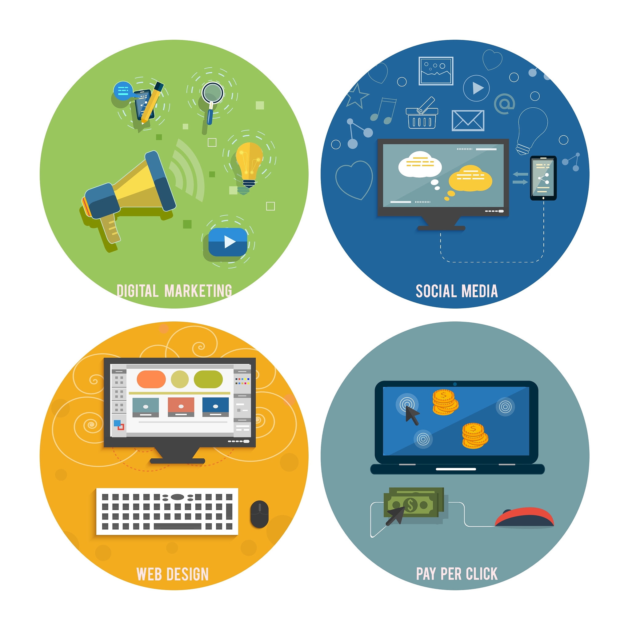 icons for web design seo social media