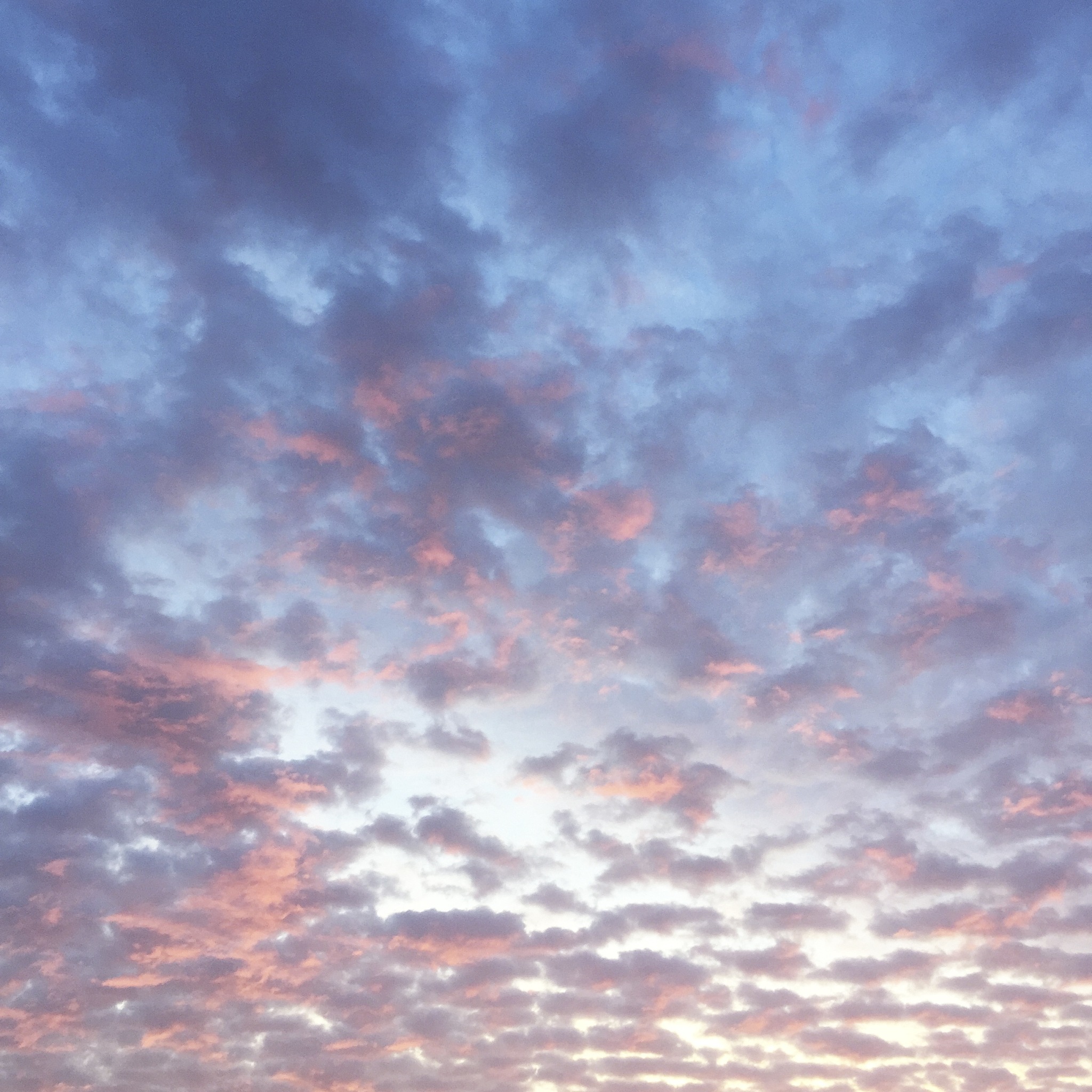 beautiful dawn with cloudscape and blue sky
