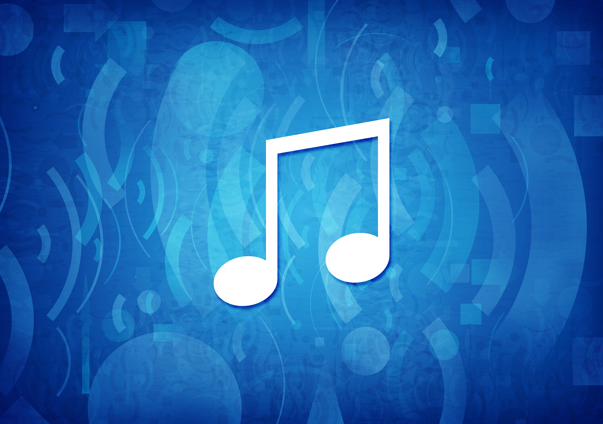 music icon cyan blue background