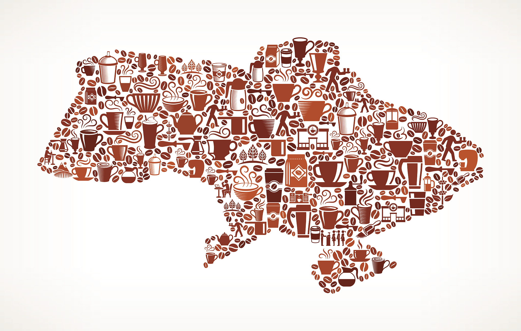 ukraine map royalty free vector coffee background graphic