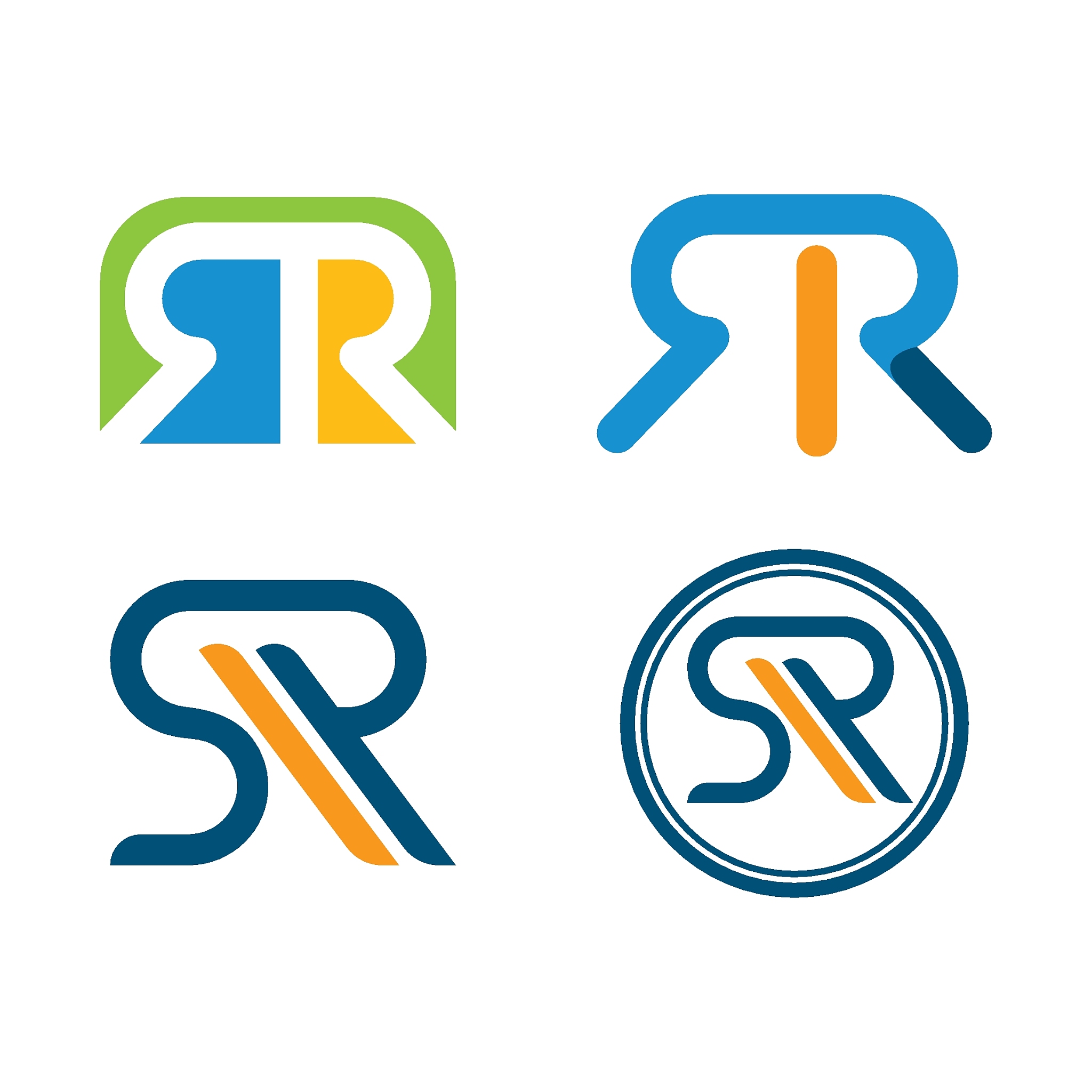 business corporate sr letter design vector