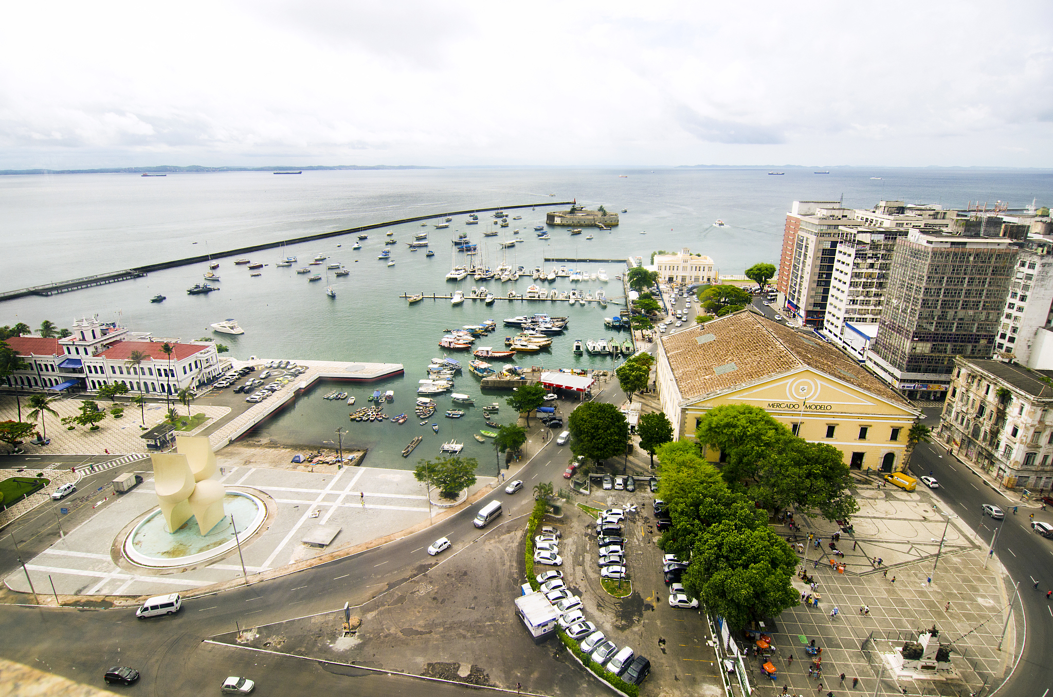 panoramic view of salvador de baha. mercado modelo