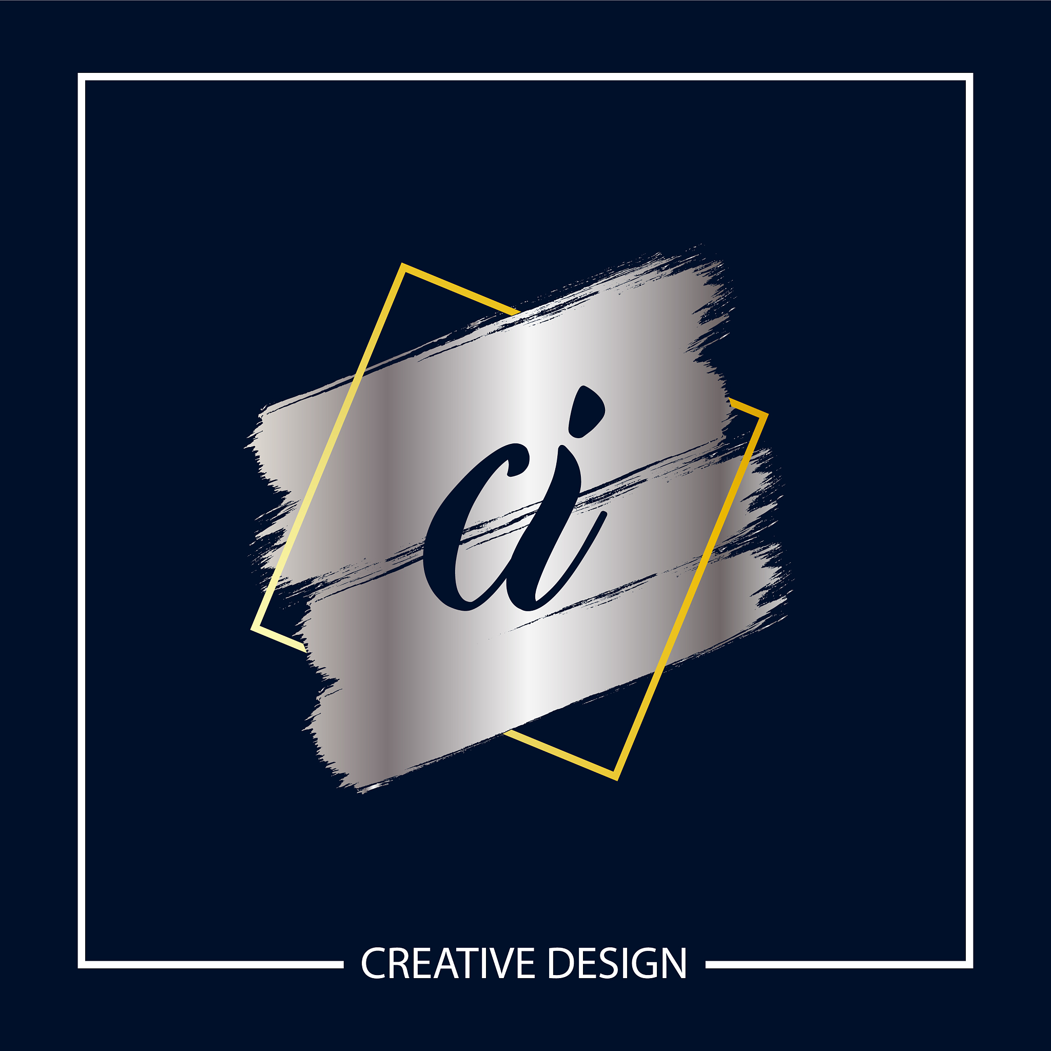 initial letter ci logo template design