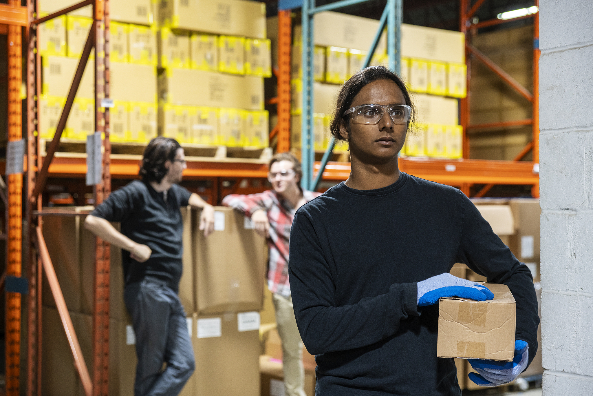 an industrial warehouse worker being the target of bullying