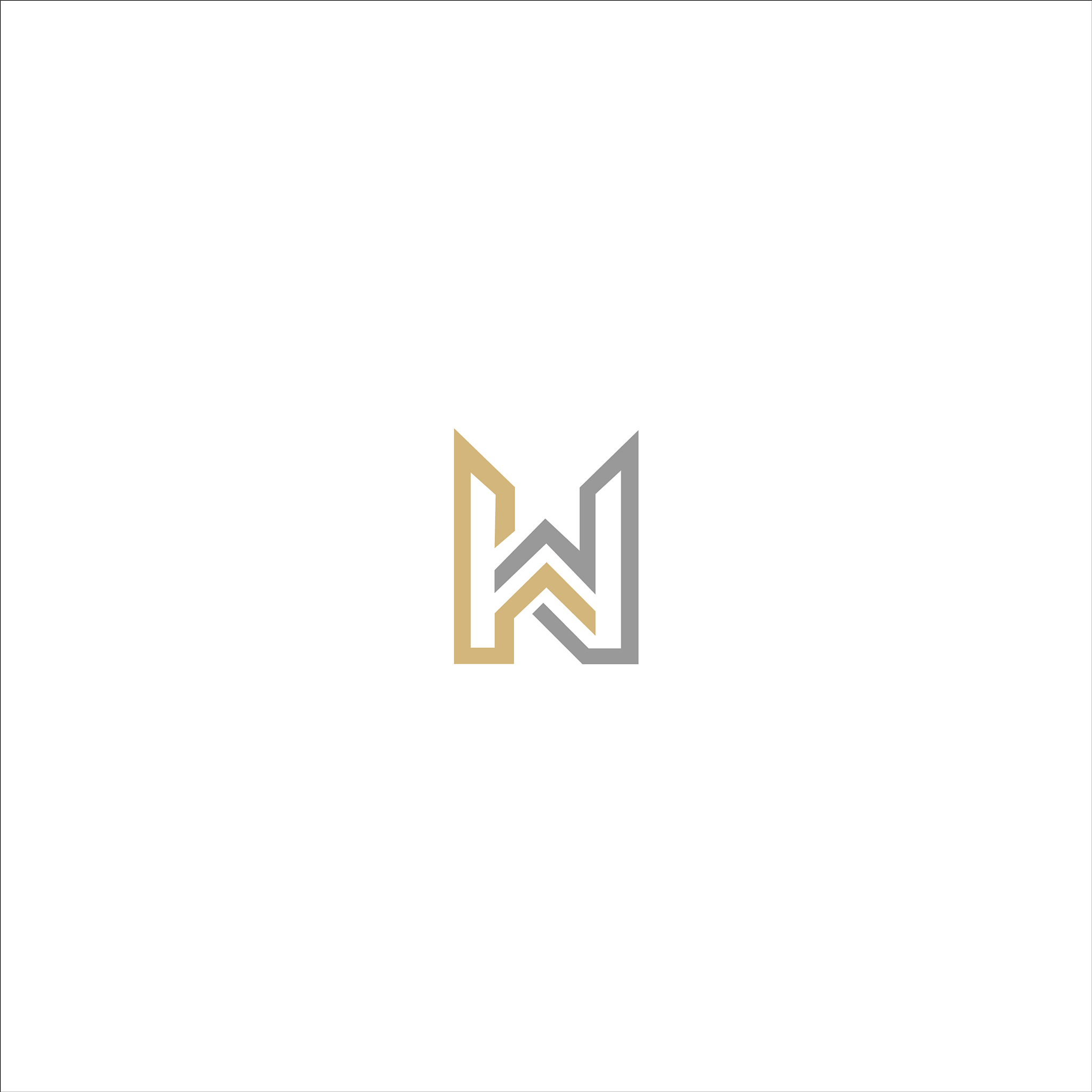 initial letter wl or lw logo design template