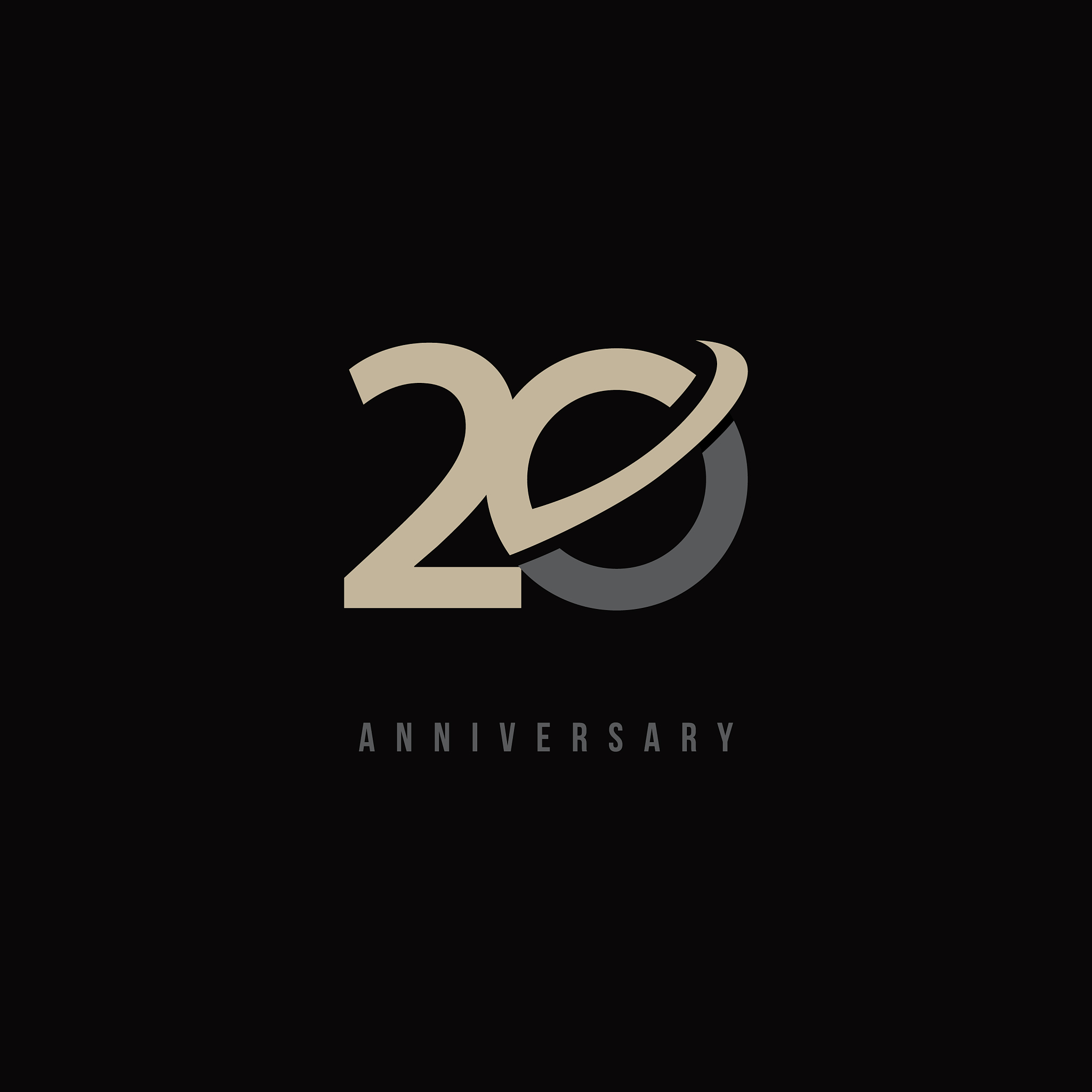20 year anniversary template design