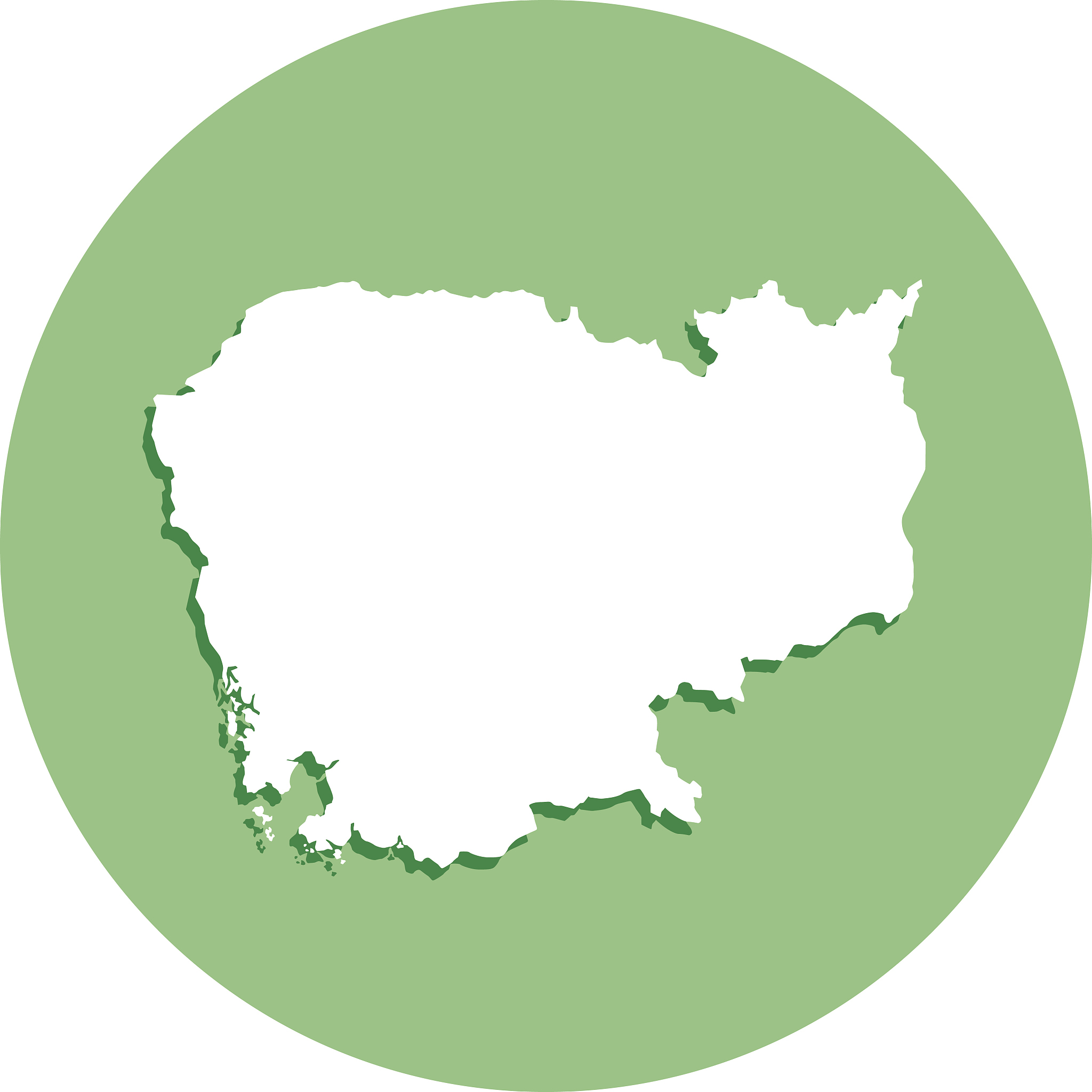 cambodia round map icon