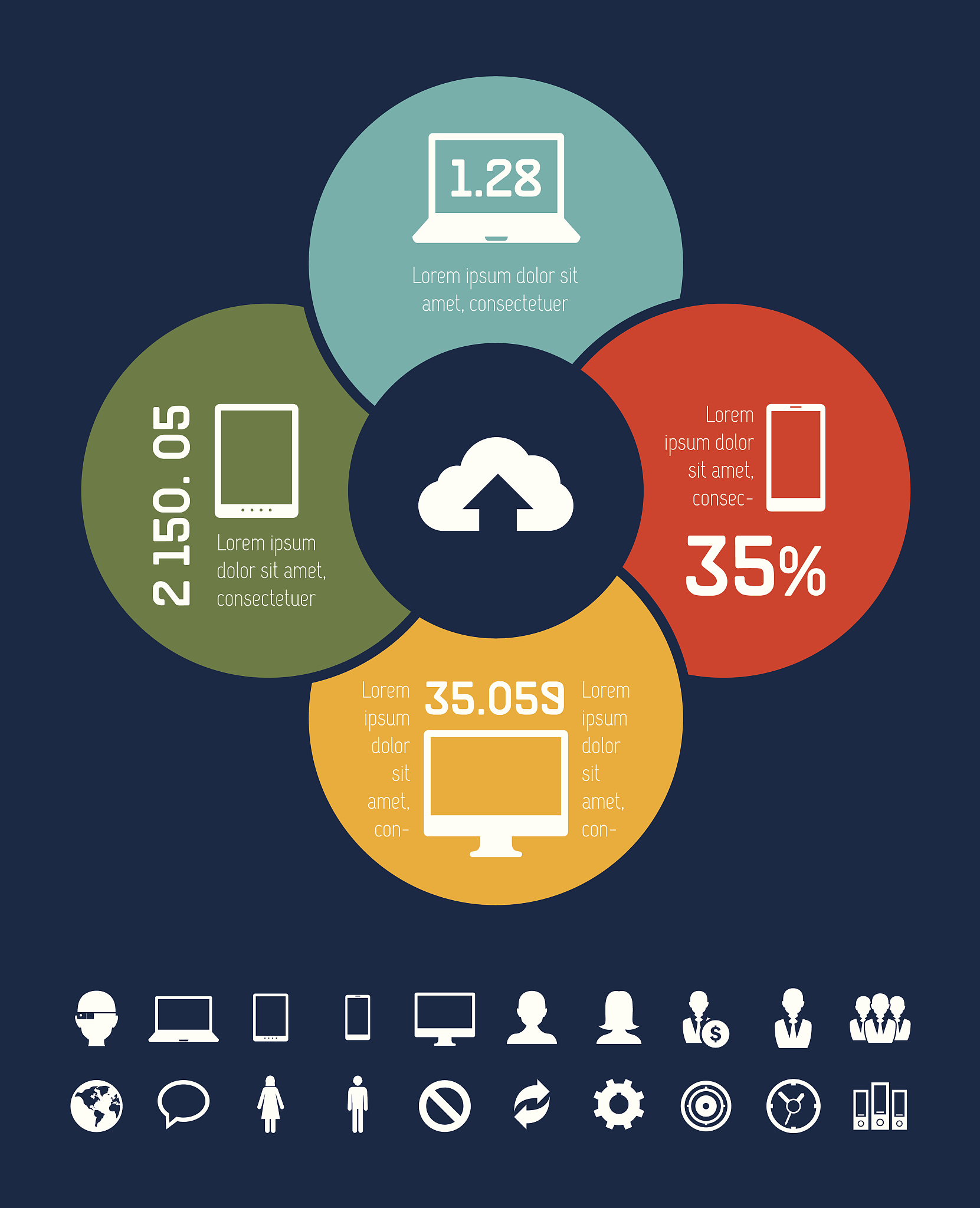 it industry infographic elements