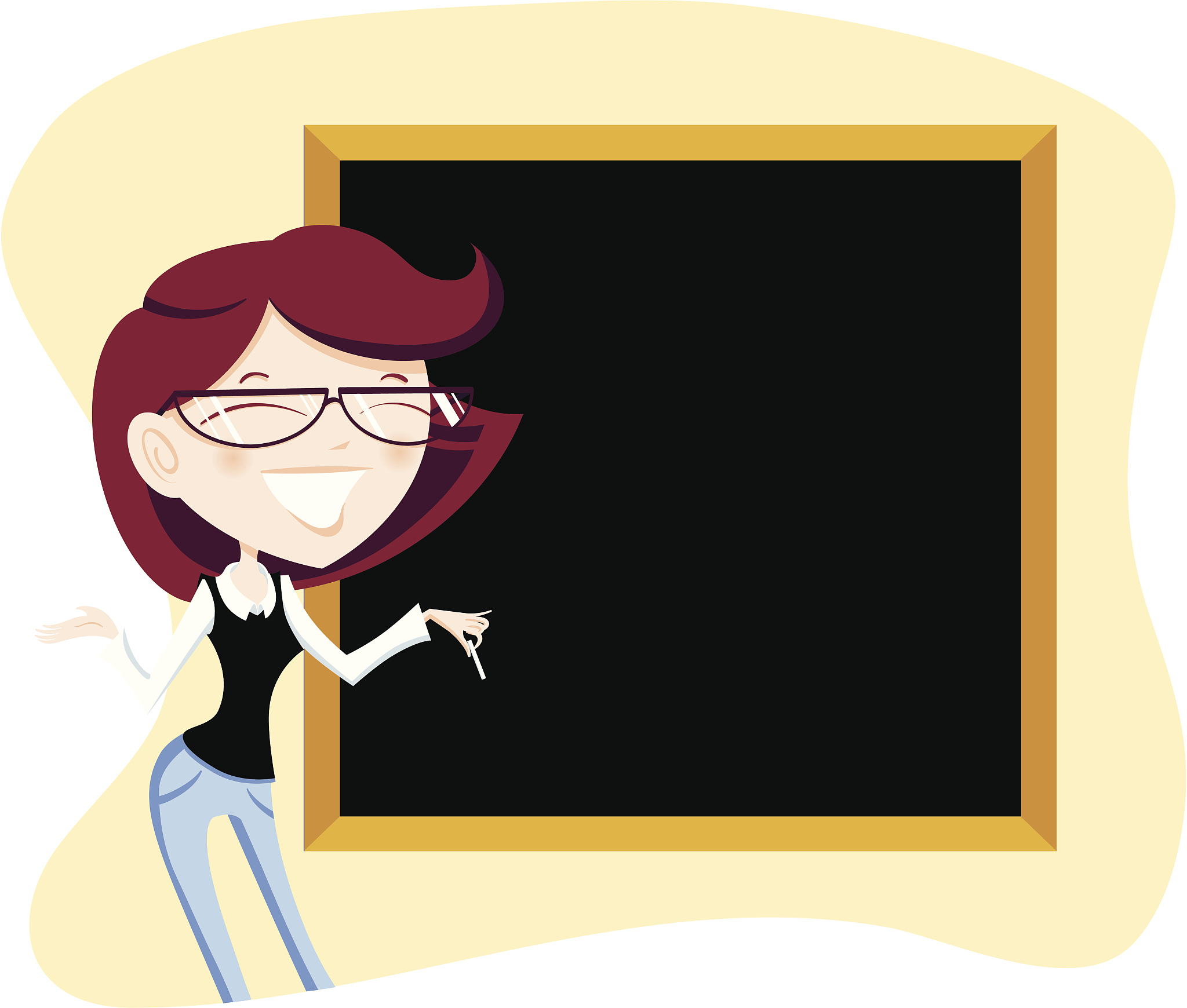 happy female teacher