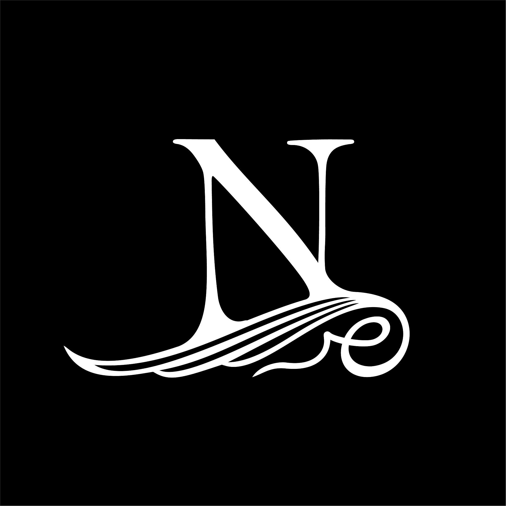 capital letter n for monograms emblems and logos