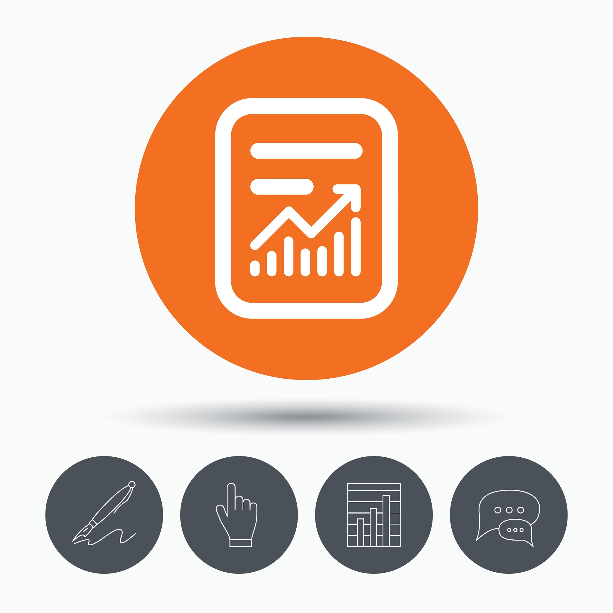 report file icon document page with statistics