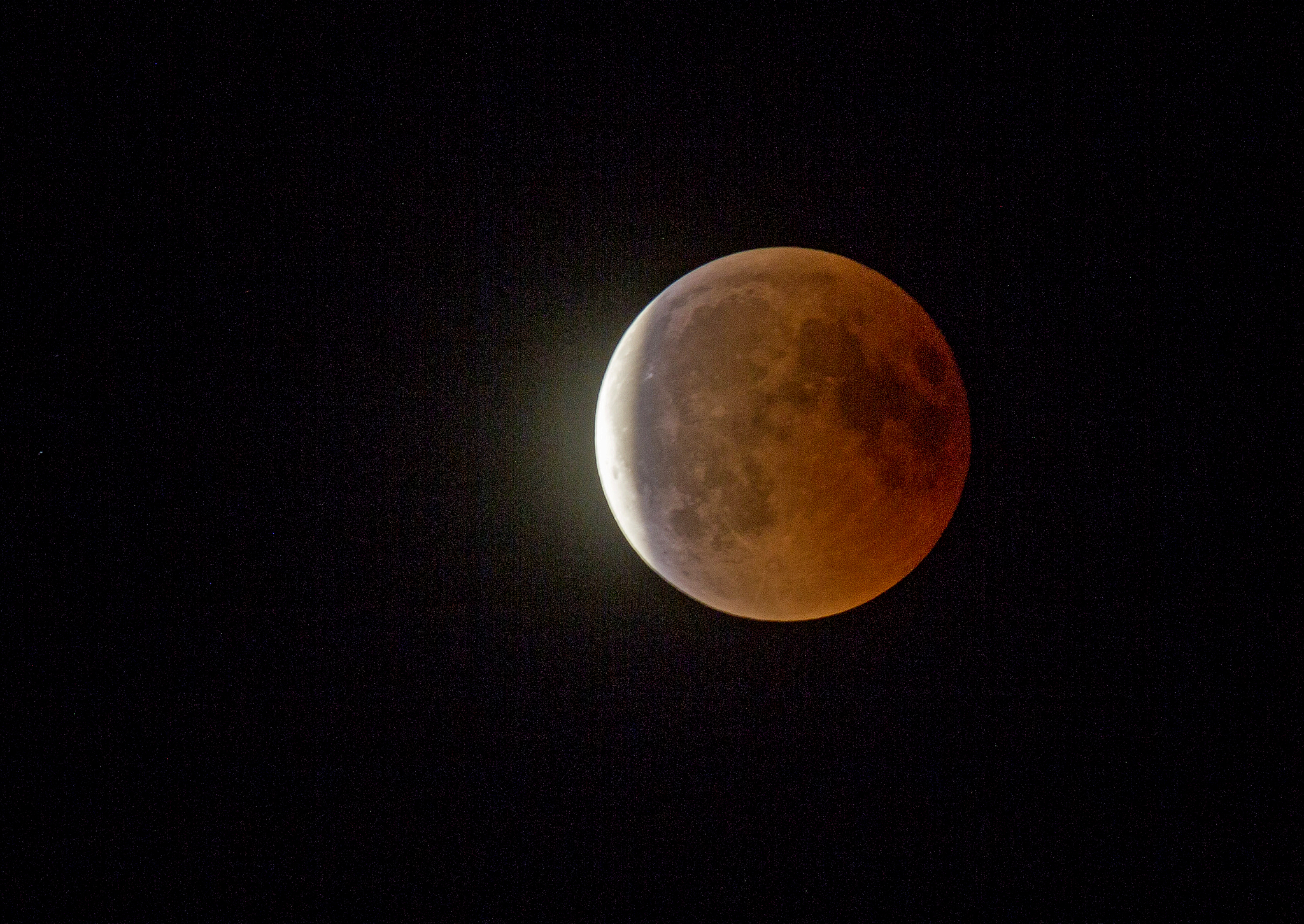venezia, eclisse di luna notte