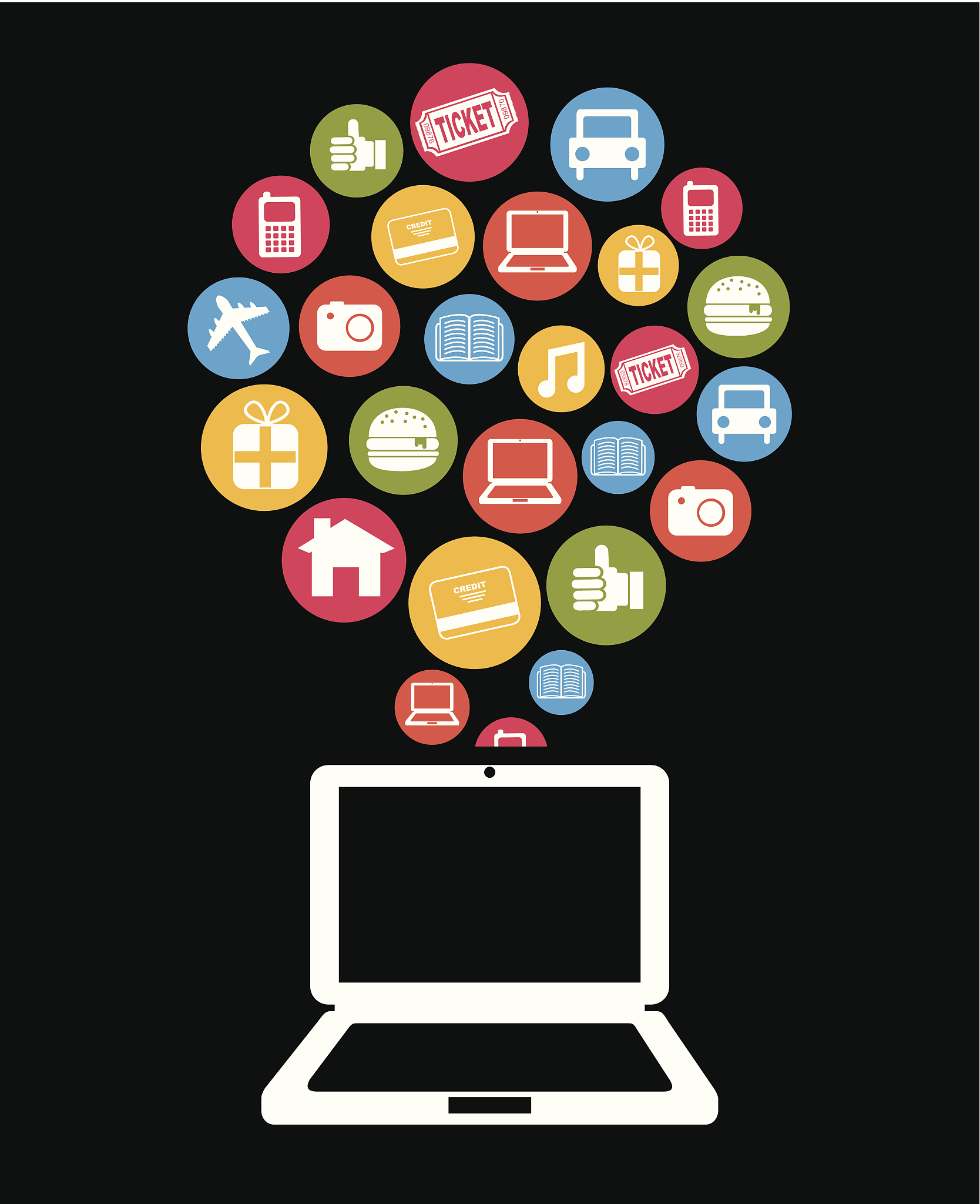 online business icons - vector illustration