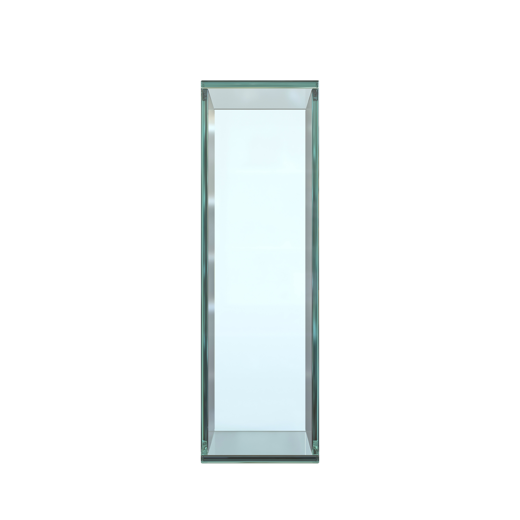glass font 3d rendering, letter i