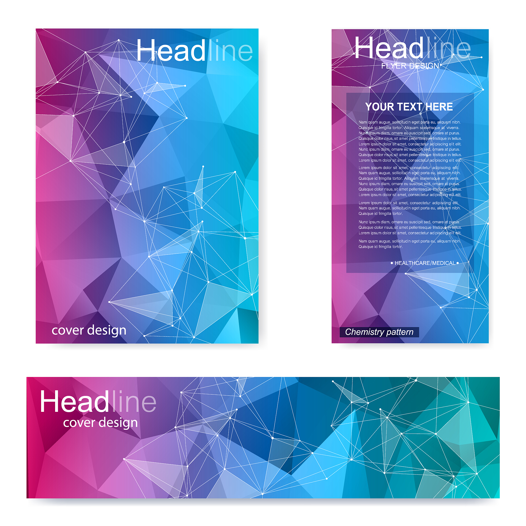 set flyer brochure size a4 templatebanner