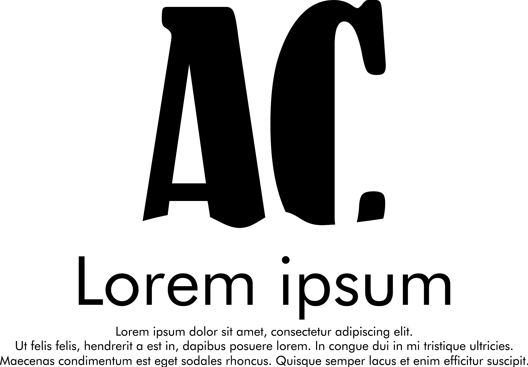 ac initial abstract logo concept for your company