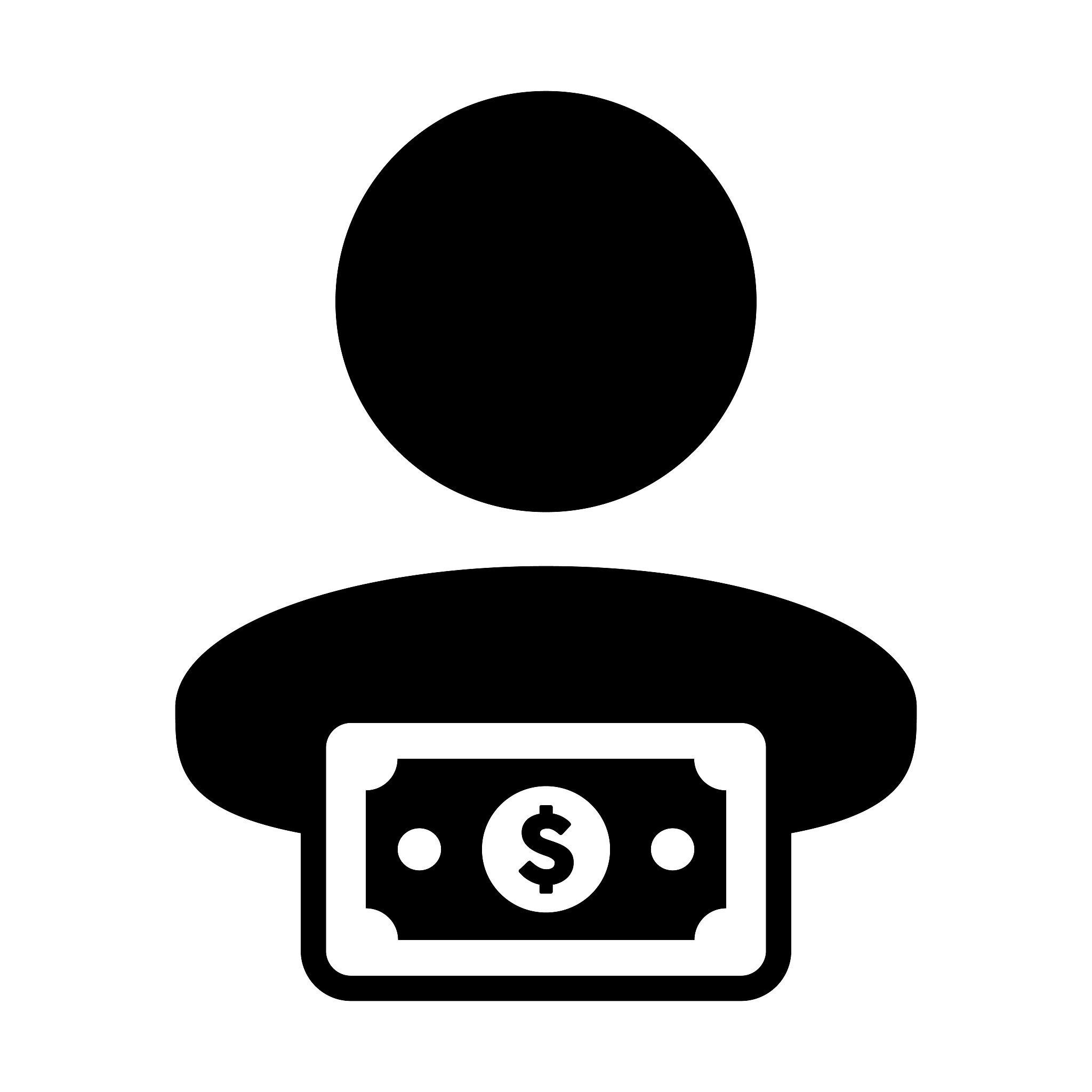 profit icon vector male user person profile avatar with dollar s