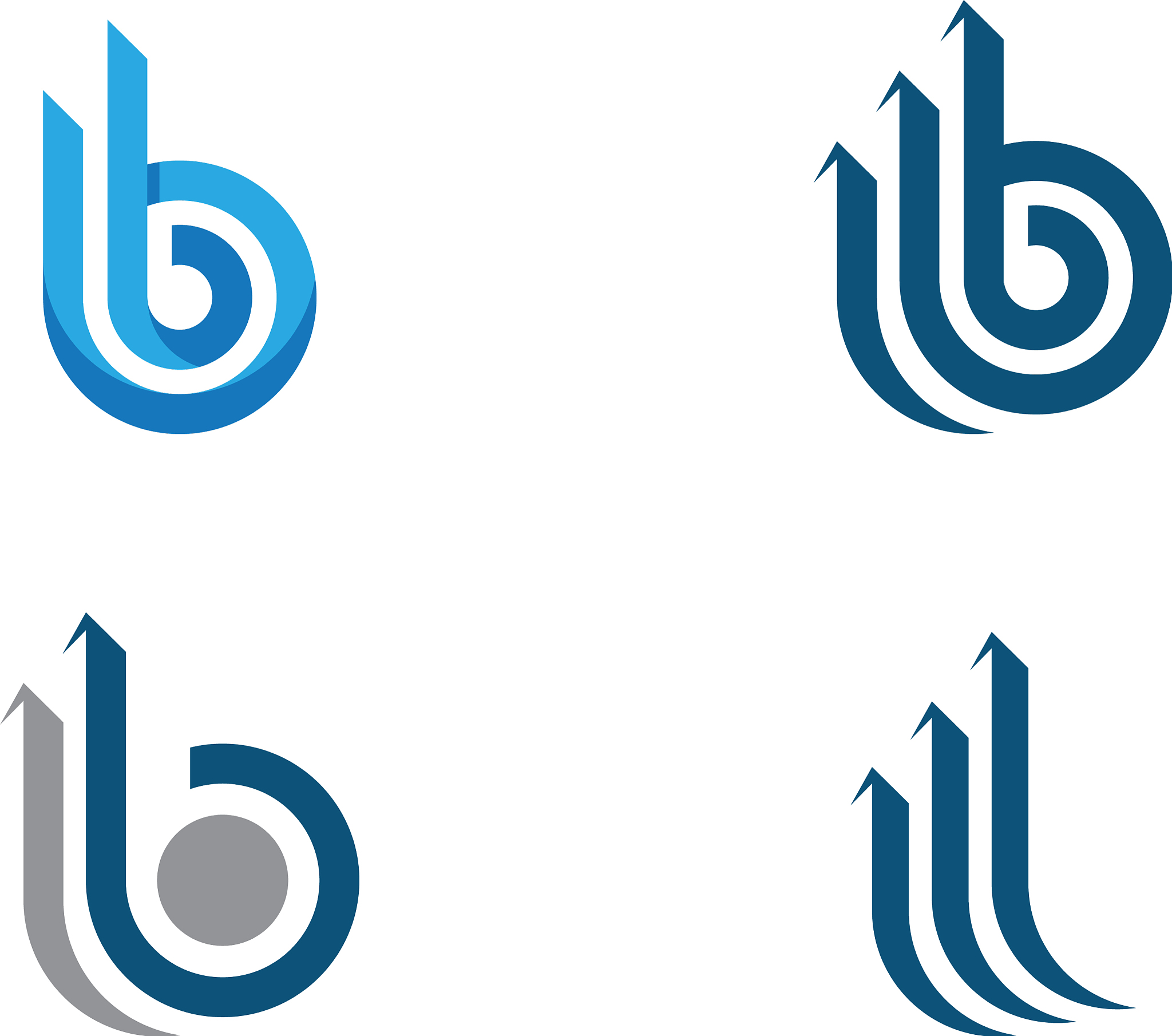 b letter logo template