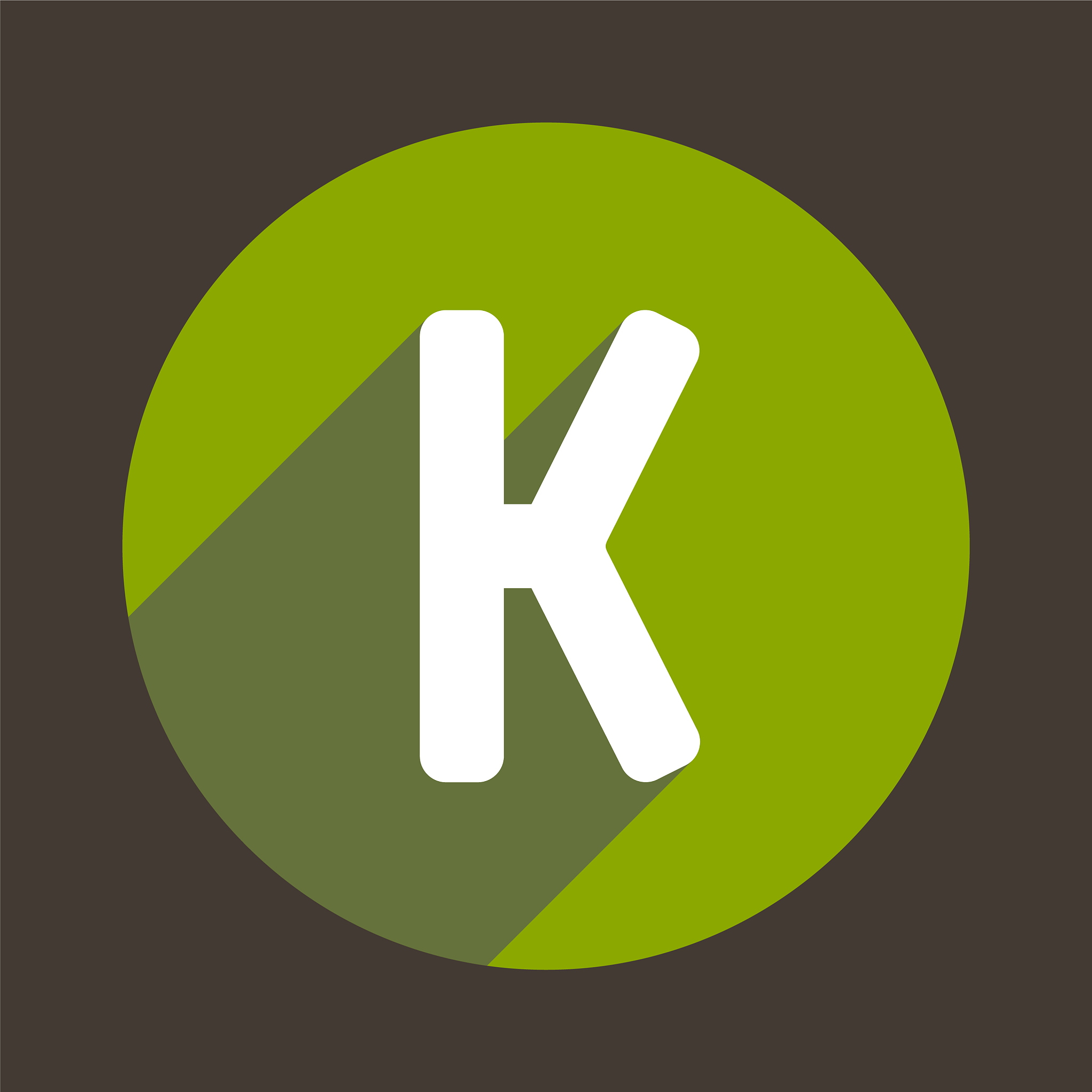 letter k logo flat icon style