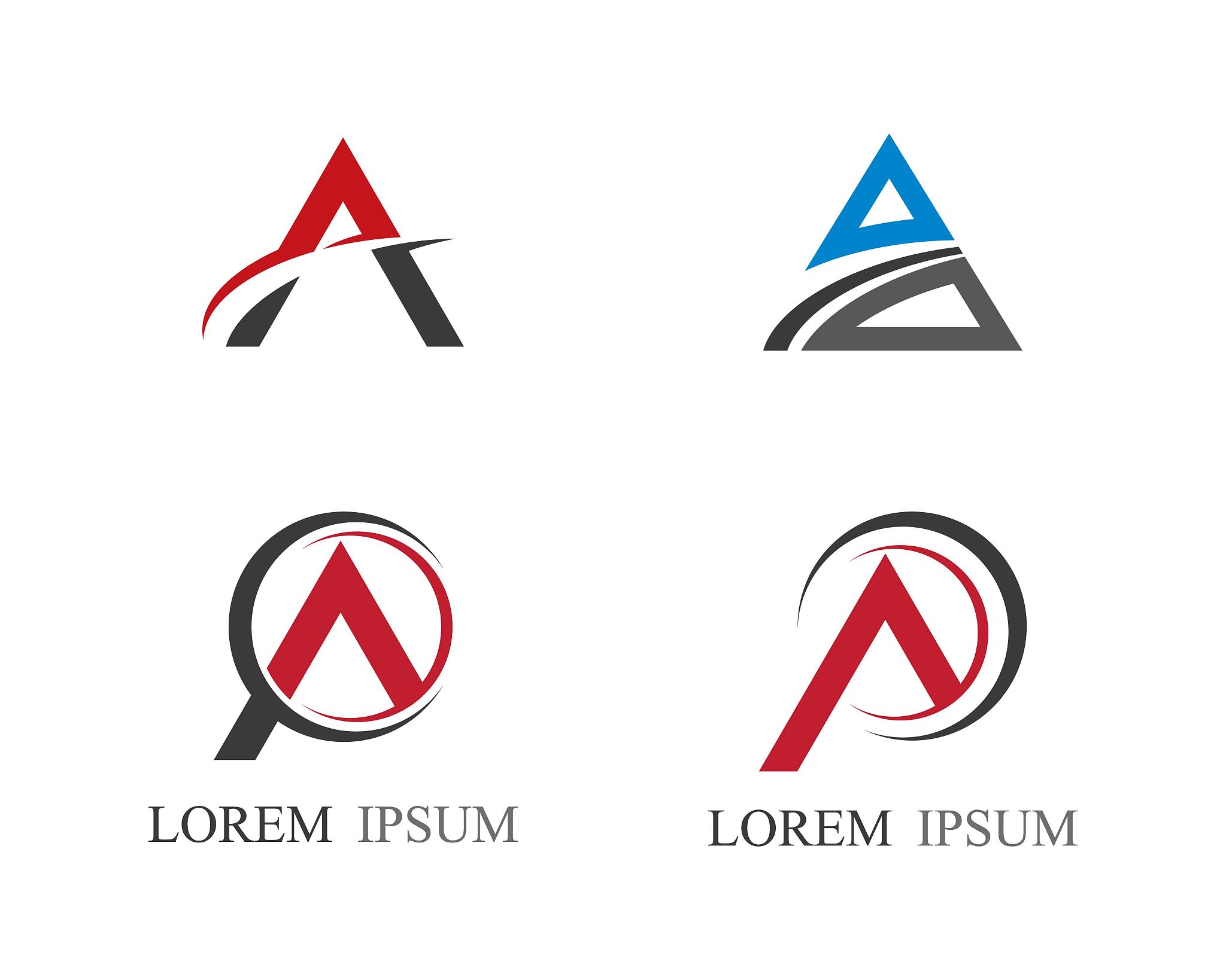 letter a symbol illustration