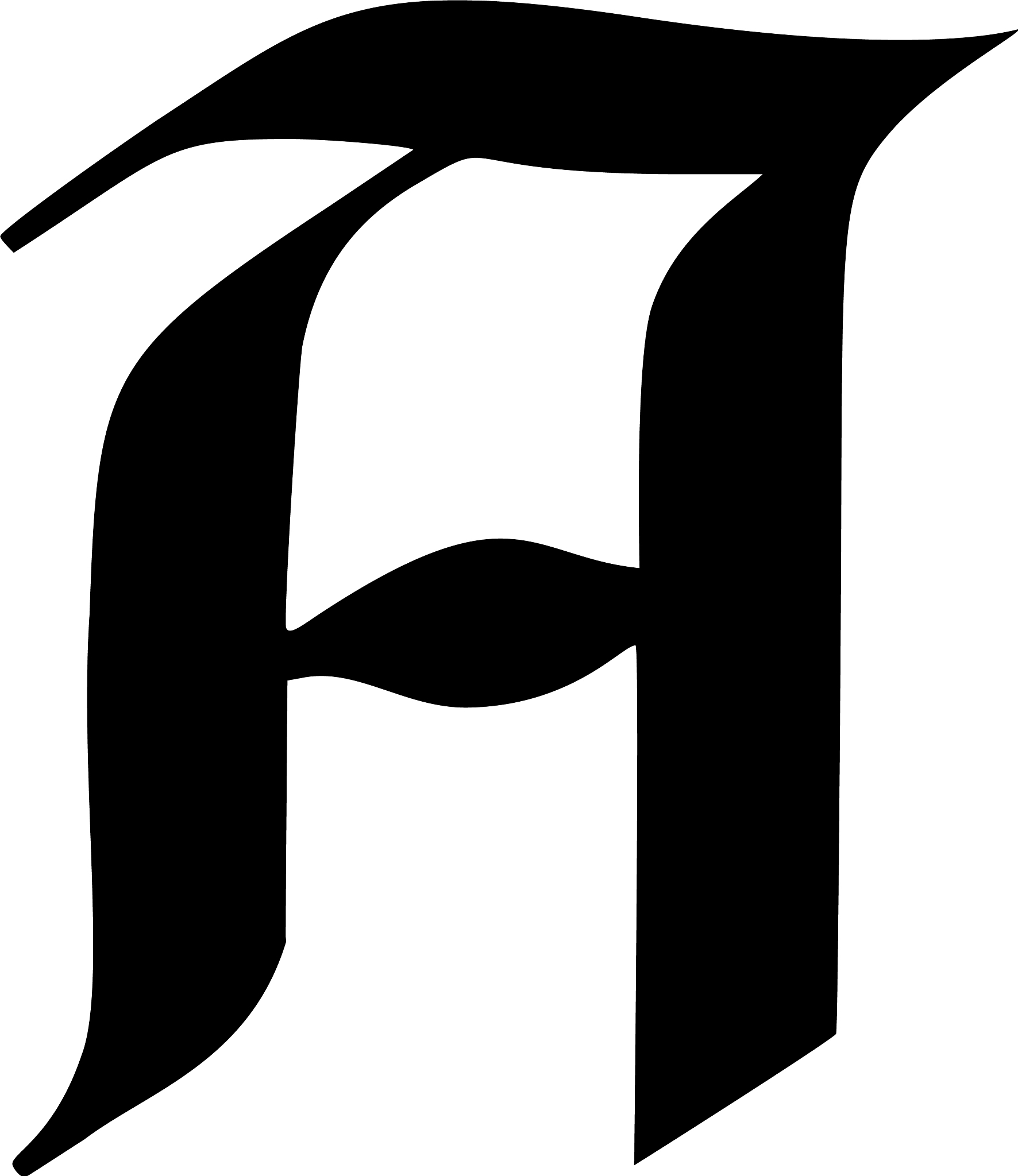 letter a painted brush