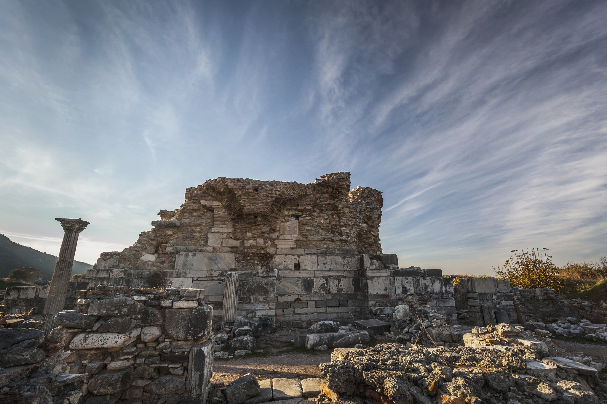 ancient ruins of the church of mary