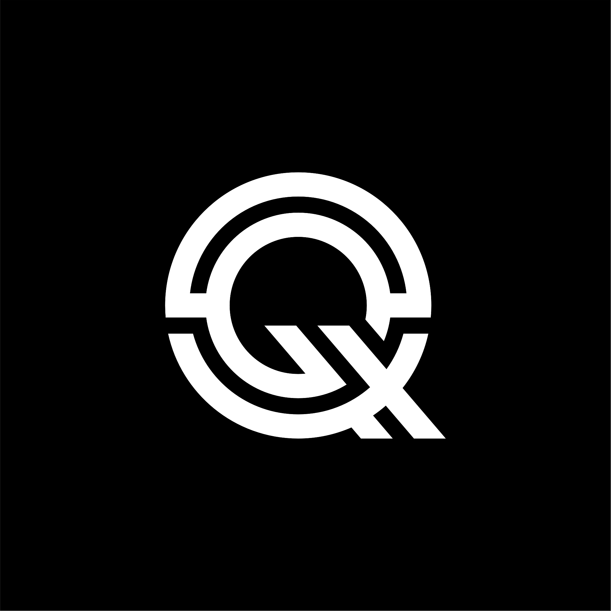 vector double line alternative logo letter q