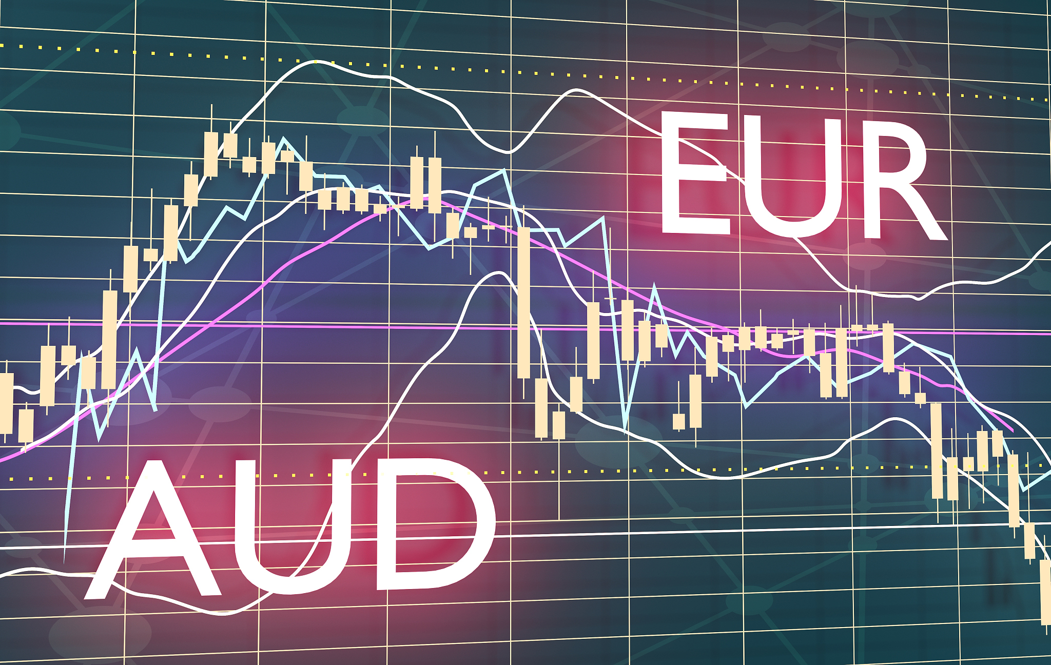candlestick stock exchange background