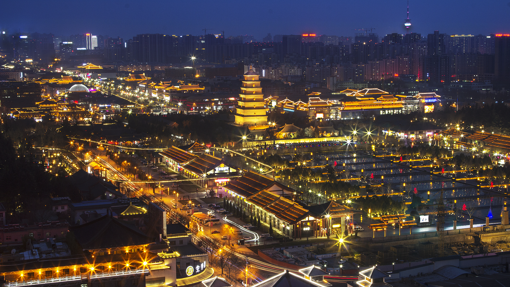 西安大雁塔夜景
