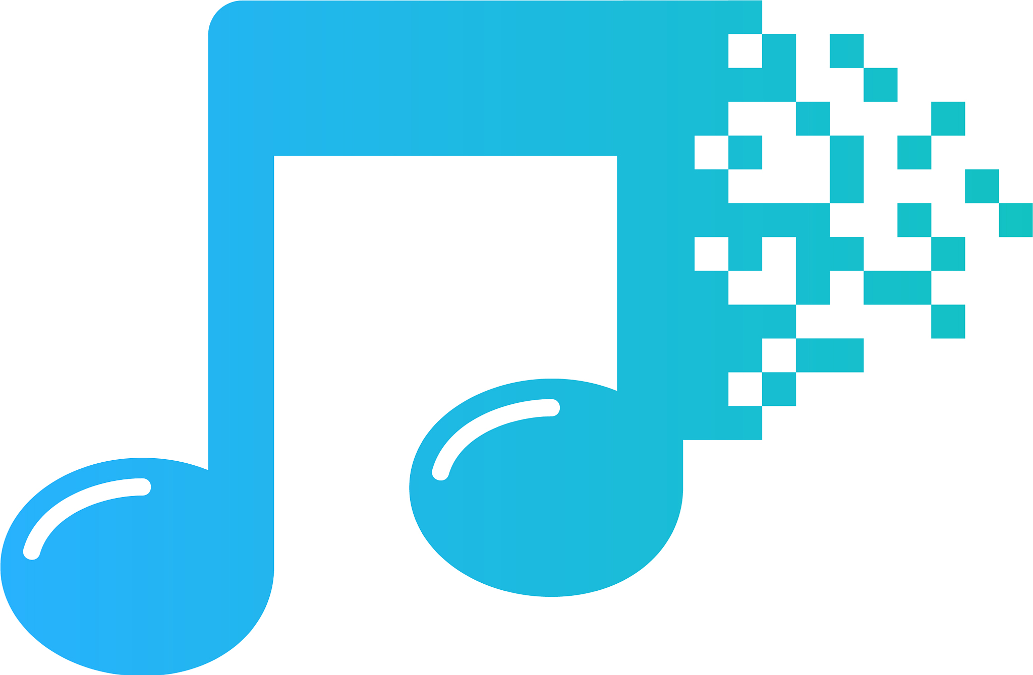 pixel music logo icon design