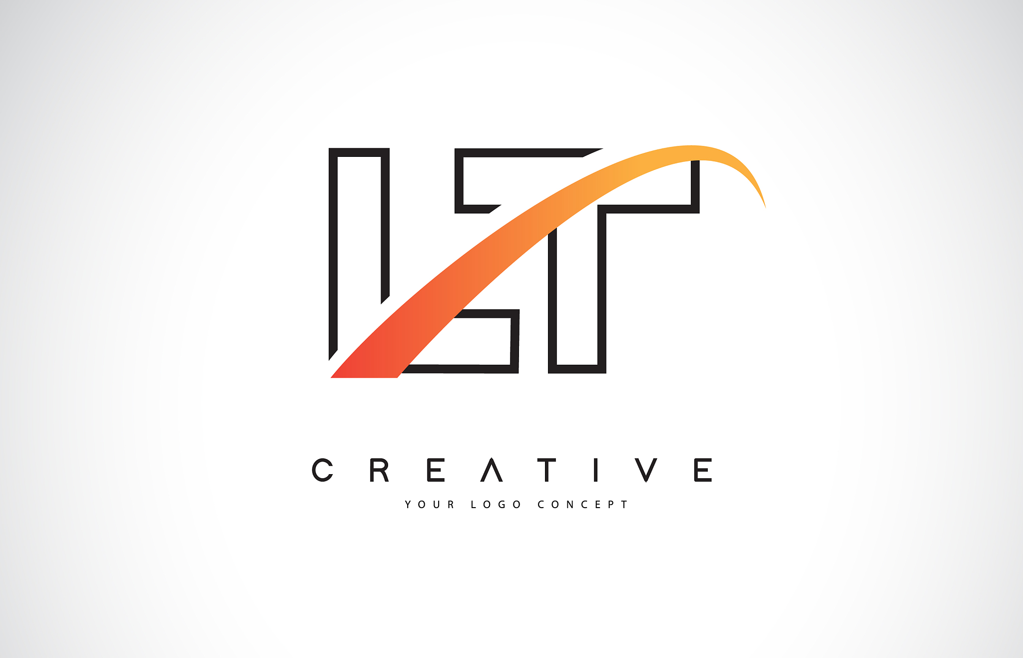 lt l t swoosh letter logo design with modern