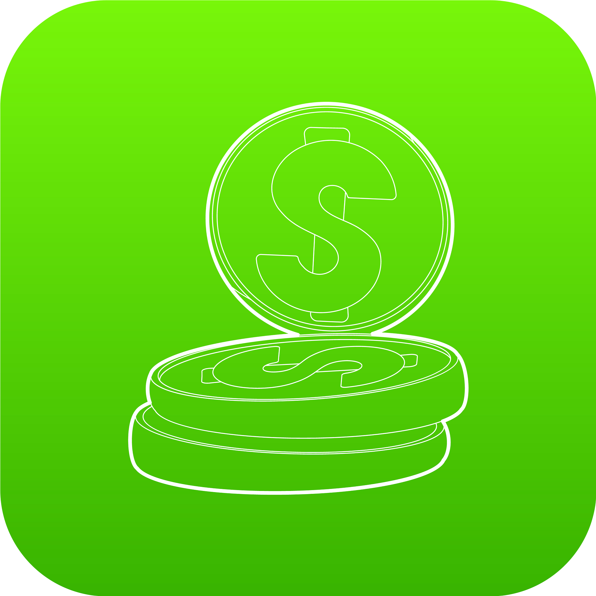 coins icon green