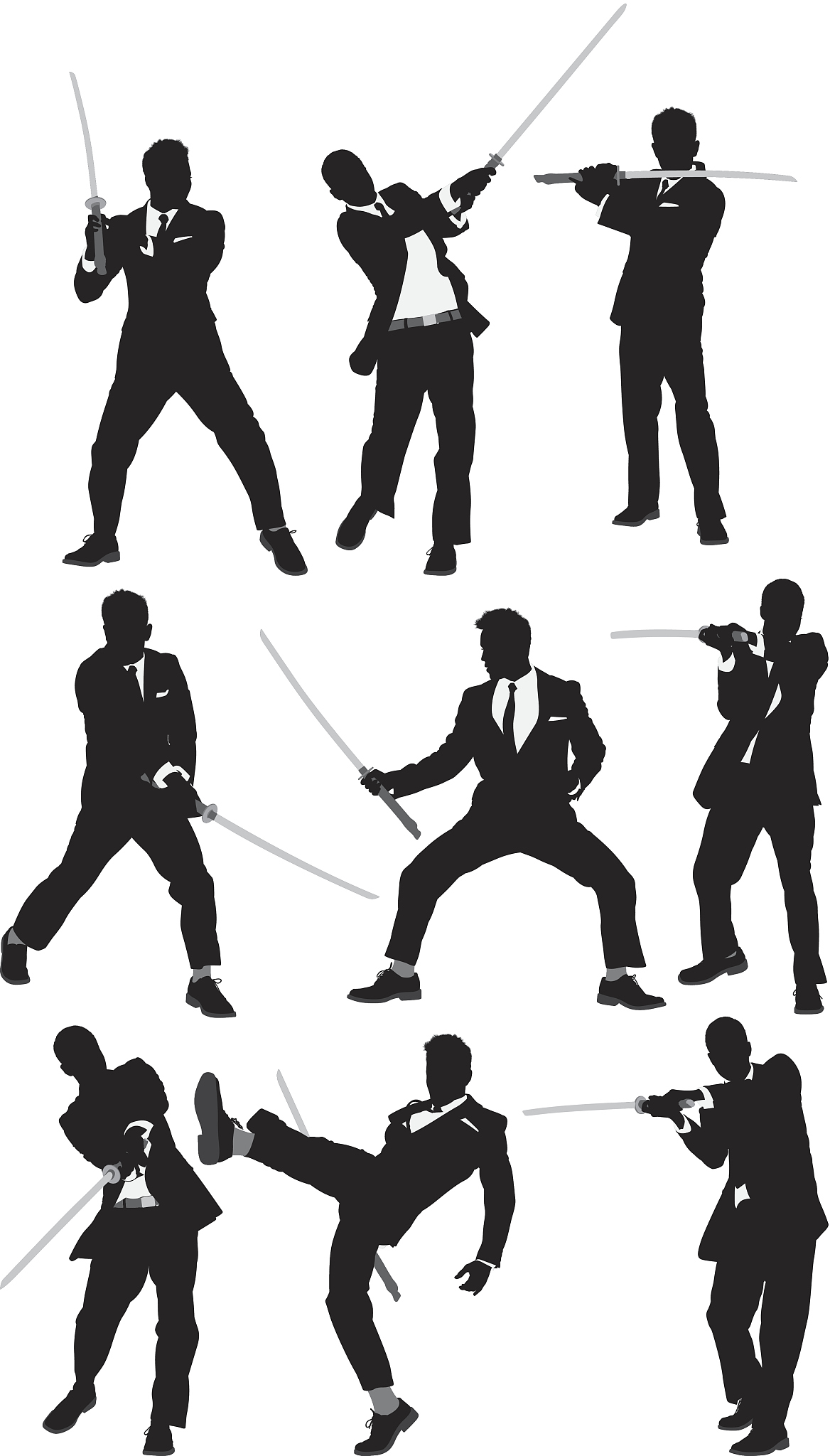 businessman holding a sword