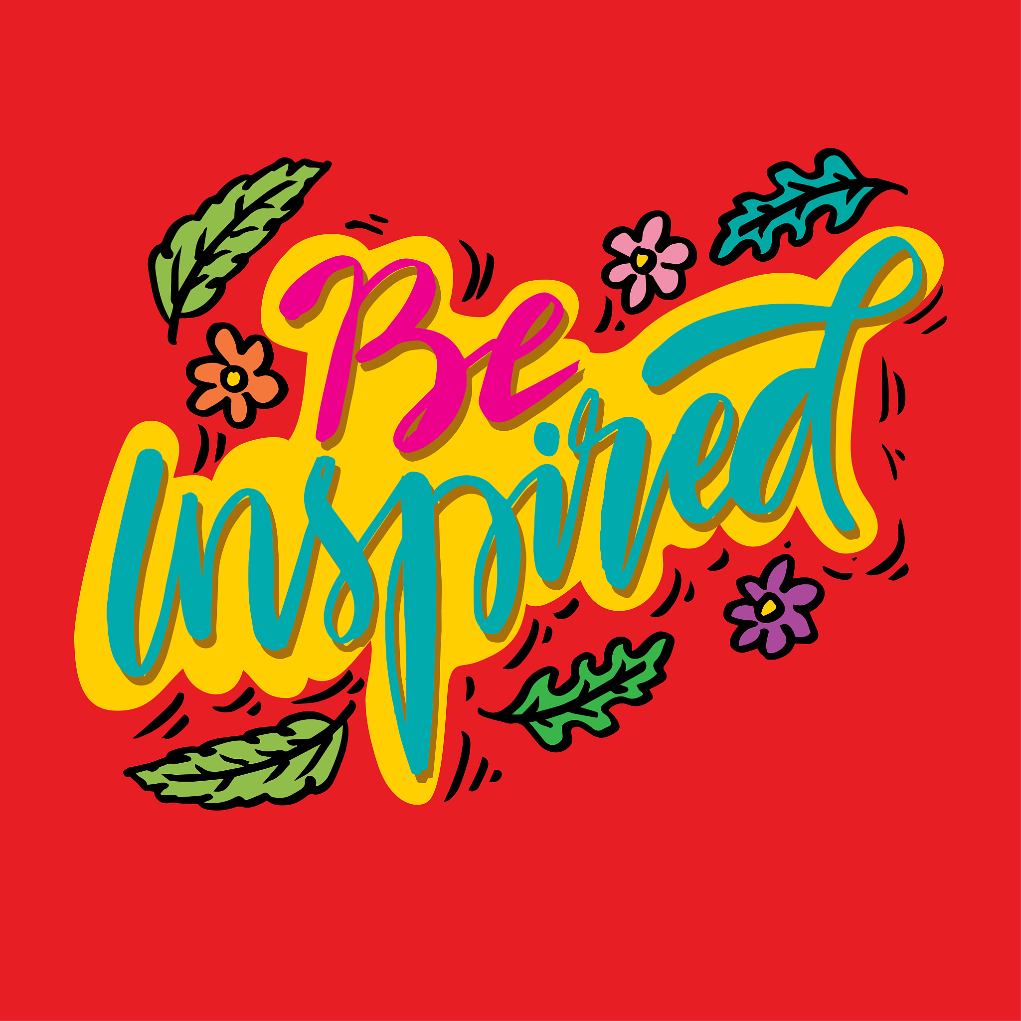 be inspired phrase and doodle elements.