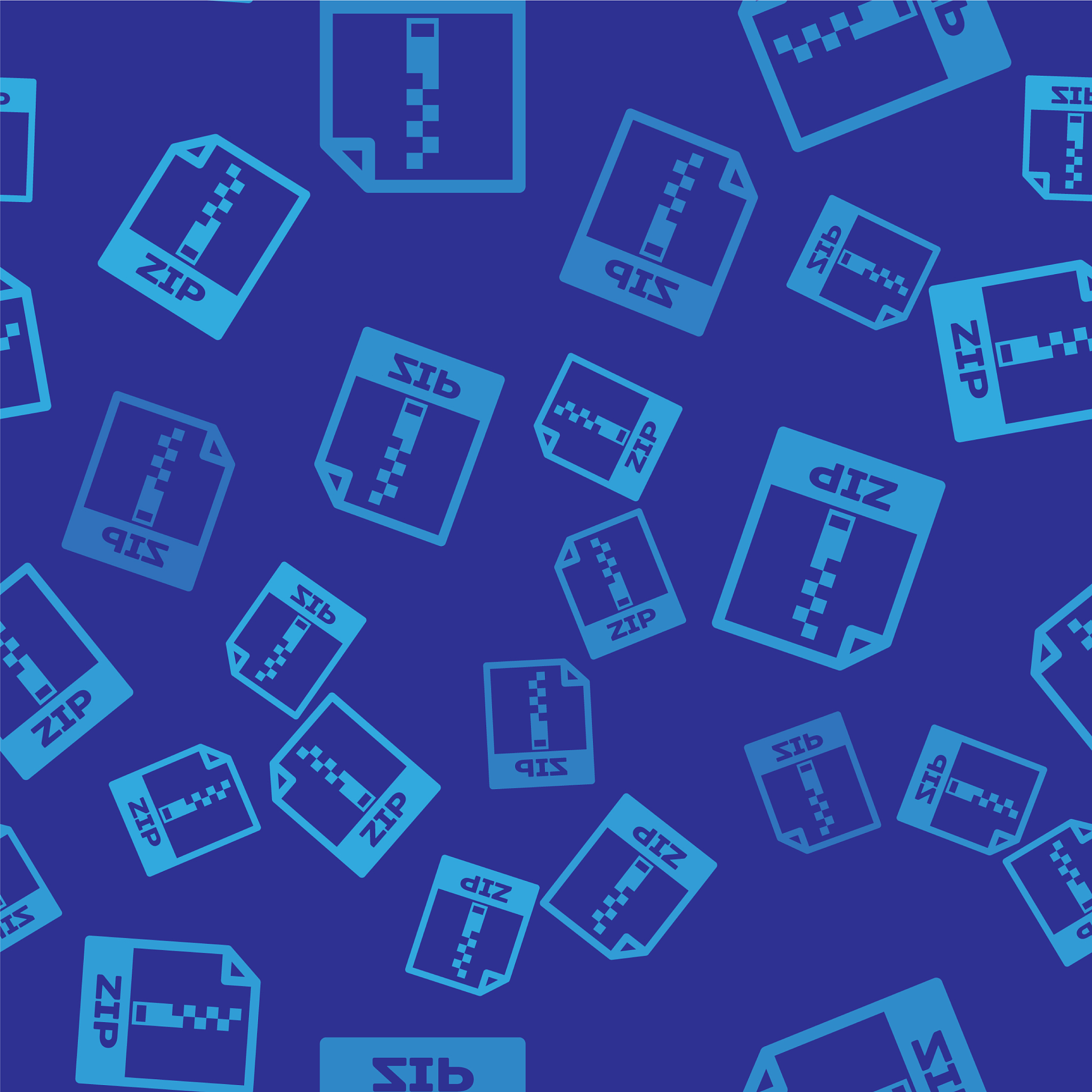blue zip file document icon download zip button